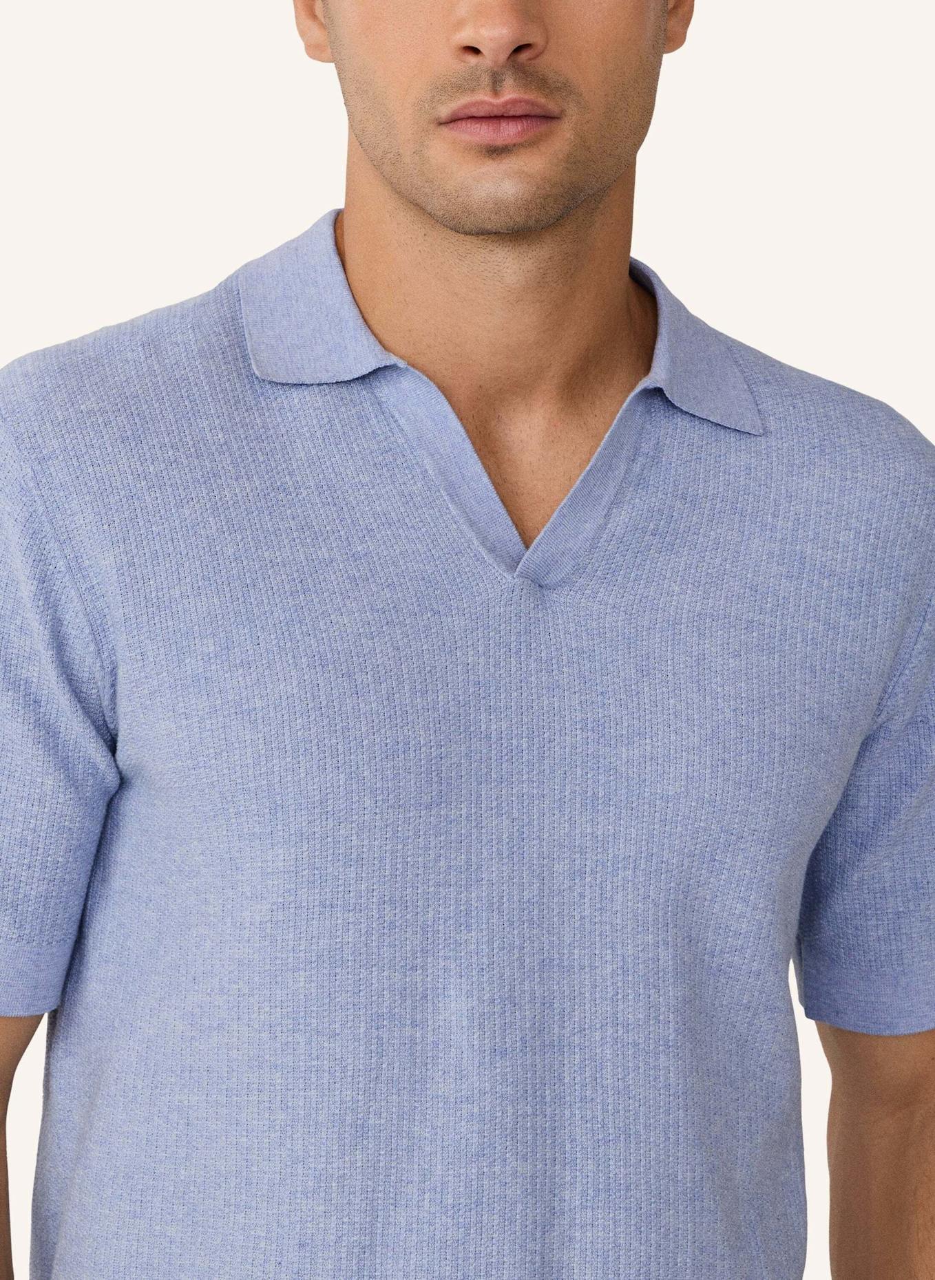 HACKETT LONDON Poloshirt RIVIERA KNIT SS POLO: HELLBLAU