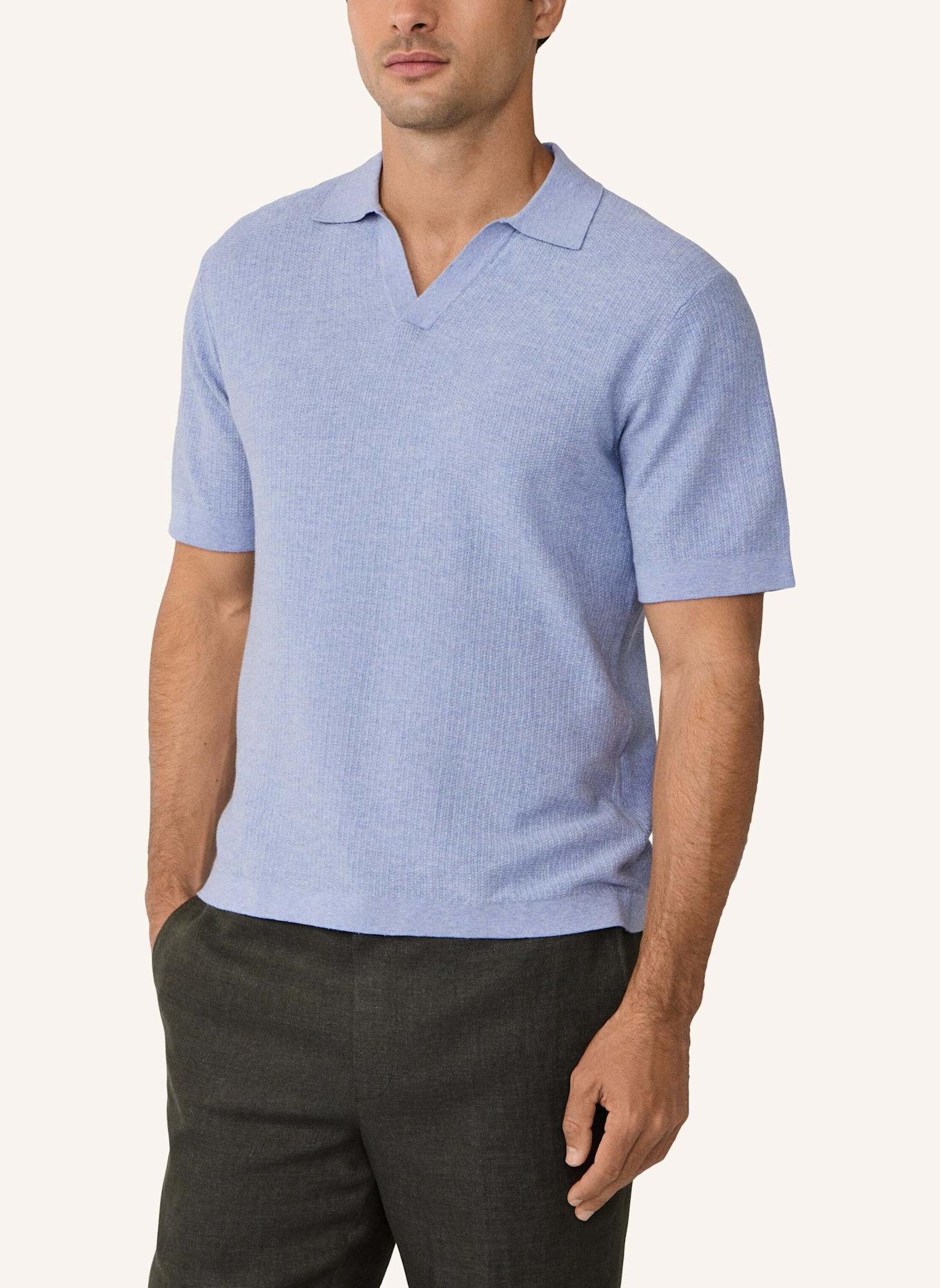 HACKETT LONDON Poloshirt RIVIERA KNIT SS POLO: HELLBLAU