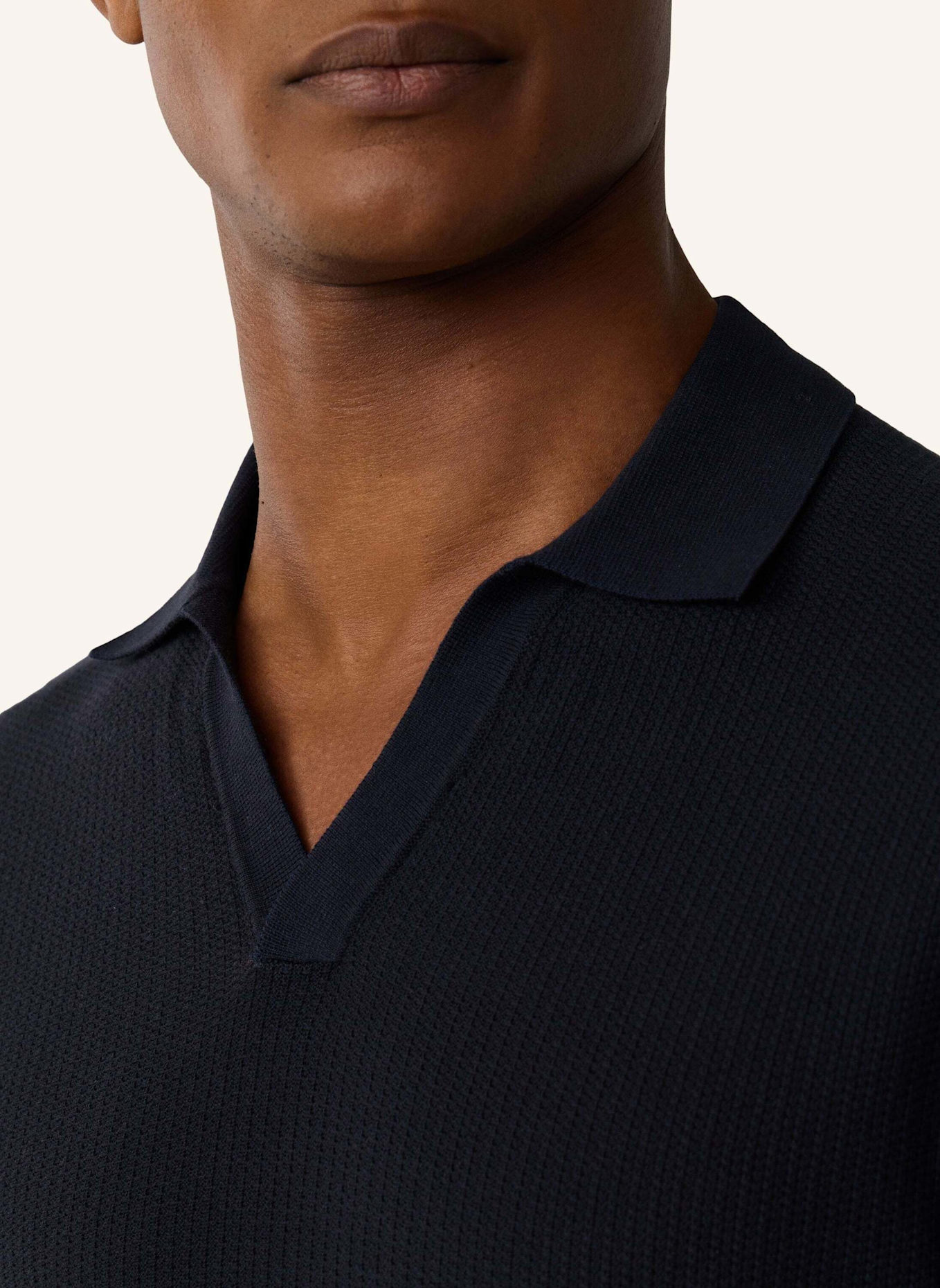 HACKETT LONDON Poloshirt RIVIERA KNIT SS POLO: BLAU