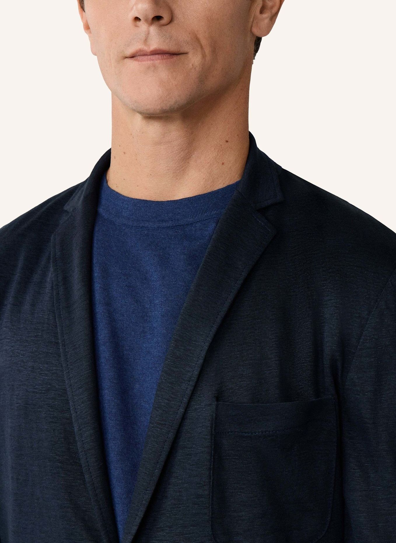HACKETT LONDON Blazer ULTRA LW LINEN JERSEY: DUNKELBLAU