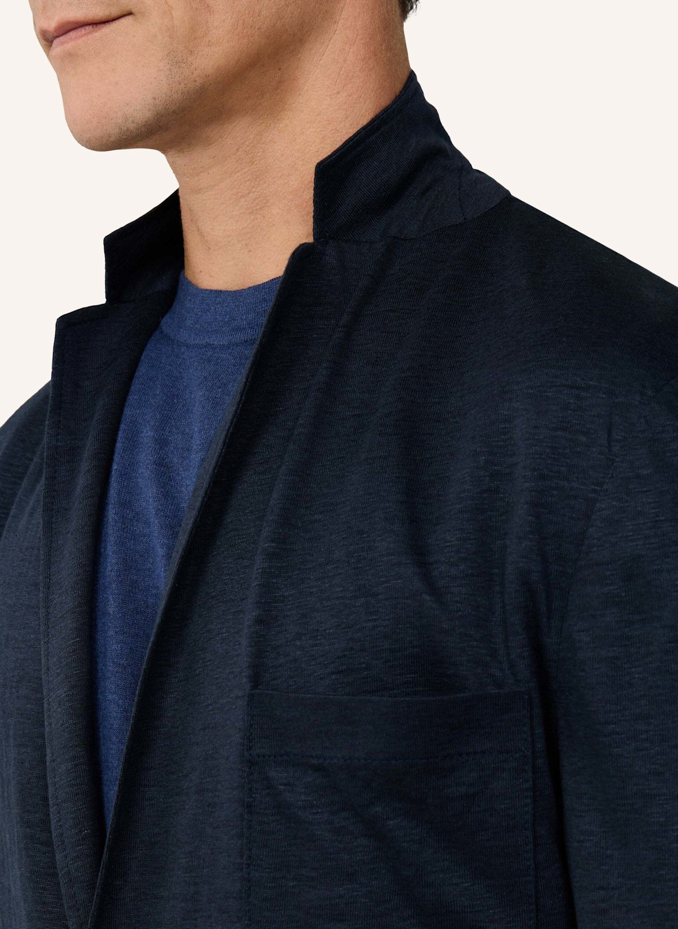 HACKETT LONDON Blazer ULTRA LW LINEN JERSEY: DUNKELBLAU