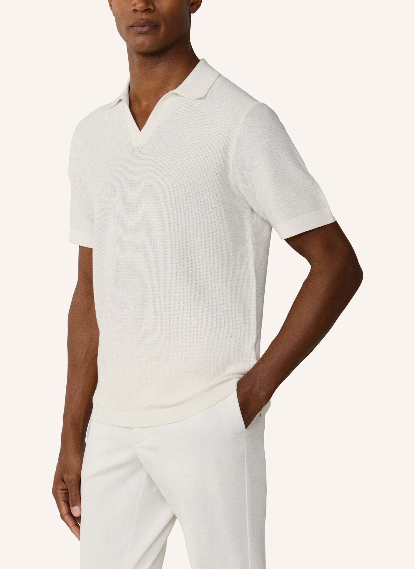 HACKETT LONDON Poloshirt RIVIERA KNIT SS POLO: CREME