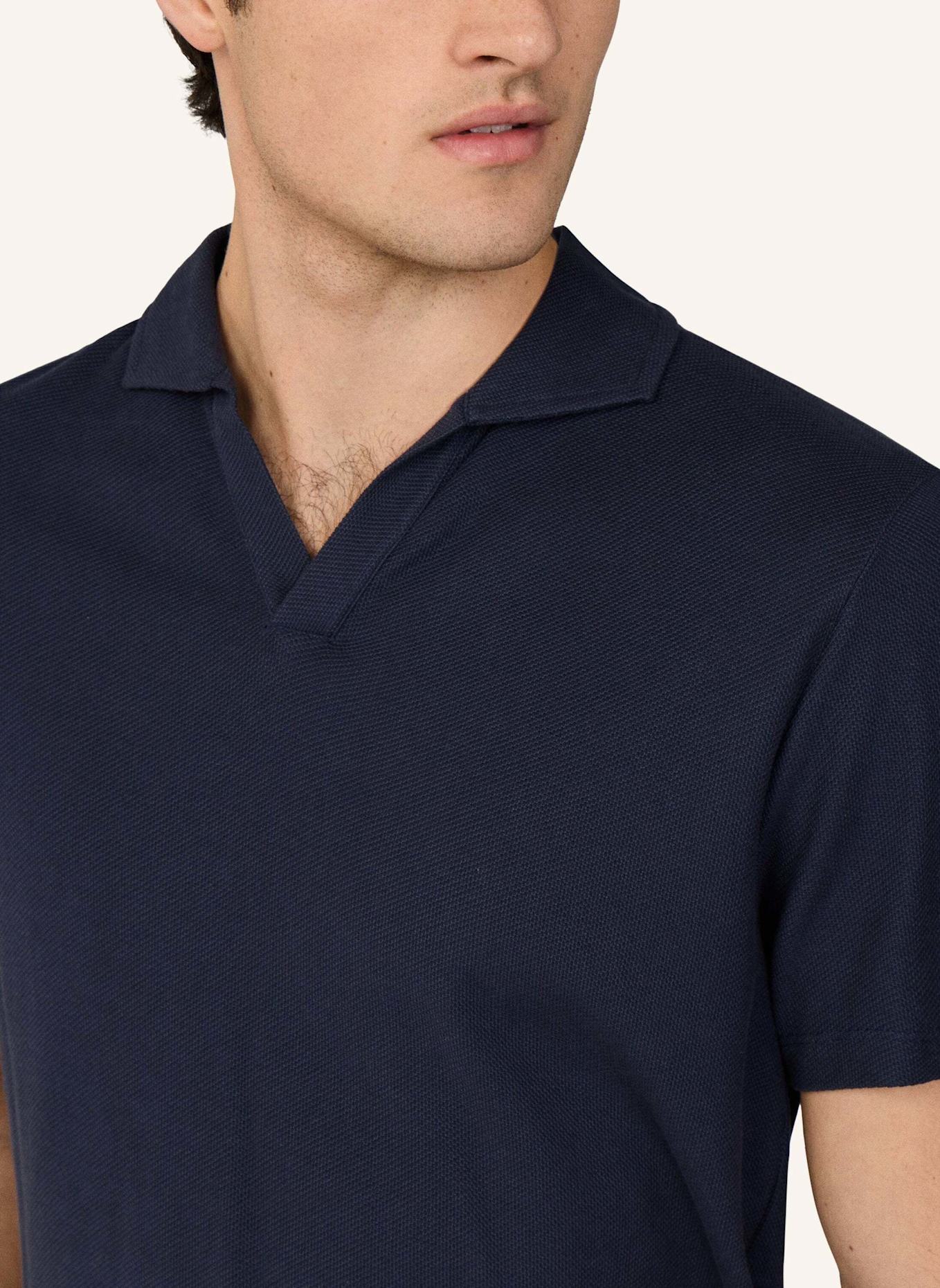 HACKETT LONDON Poloshirt TEXTURE HONEYCOMB JCLR: BLAU