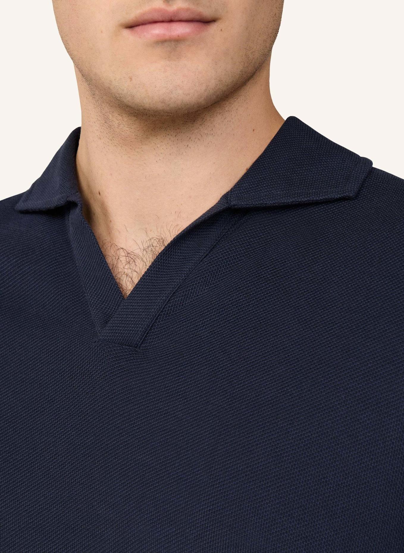 HACKETT LONDON Poloshirt TEXTURE HONEYCOMB JCLR: BLAU