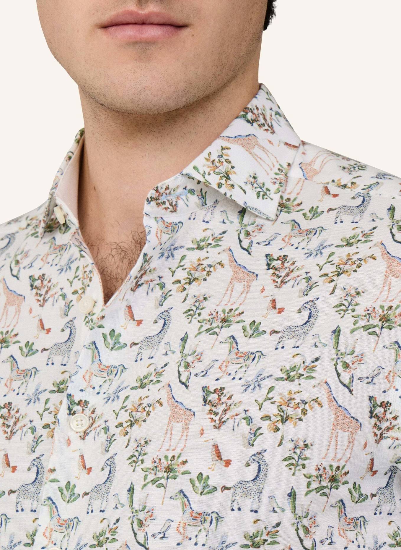 HACKETT LONDON Freizeithemd FAUNA PRINT: GRÜN