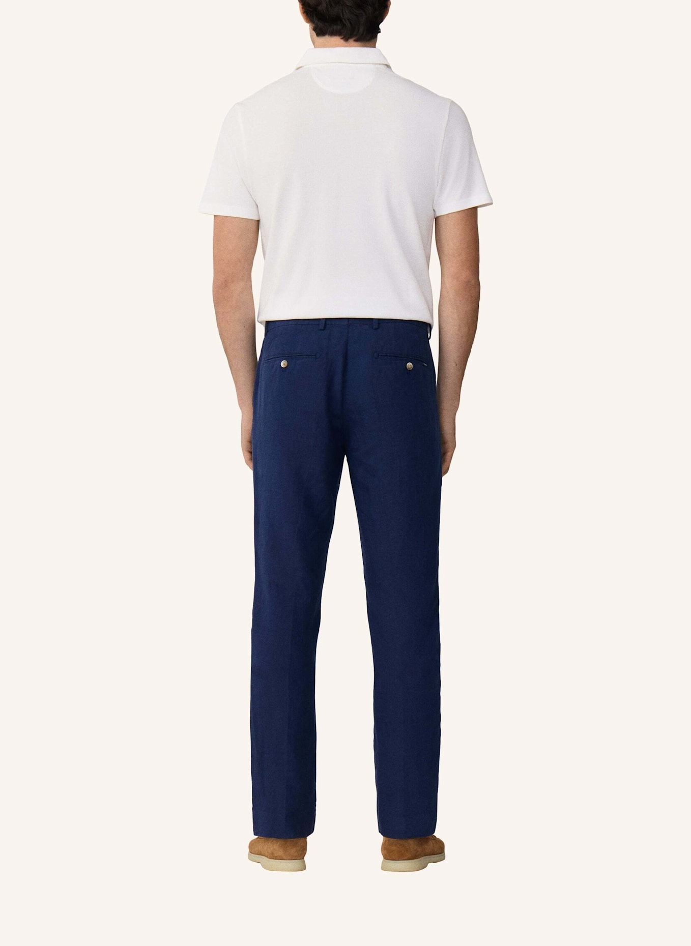 HACKETT LONDON Chino PD LINEN CHINO: DUNKELBLAU