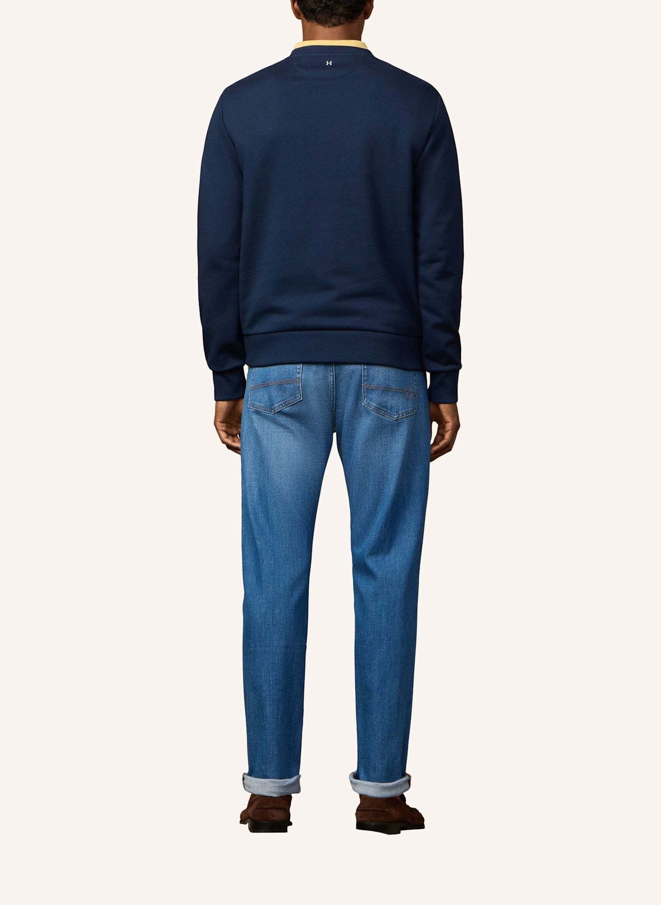 HACKETT LONDON Sweatshirt HERITAGE HARRY CREW: BLAU