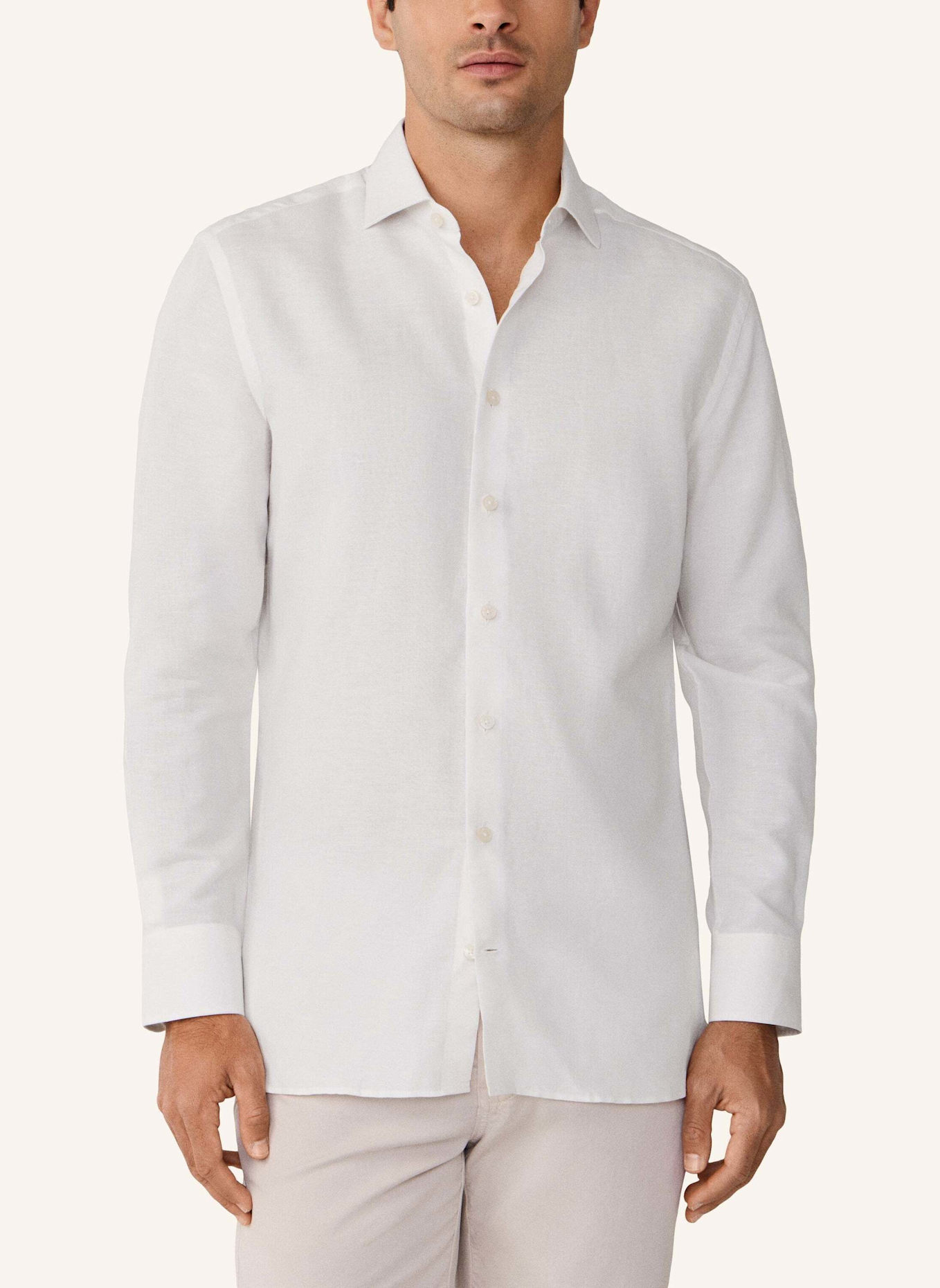 HACKETT LONDON Freizeithemd COT LIN SOLID: CREME