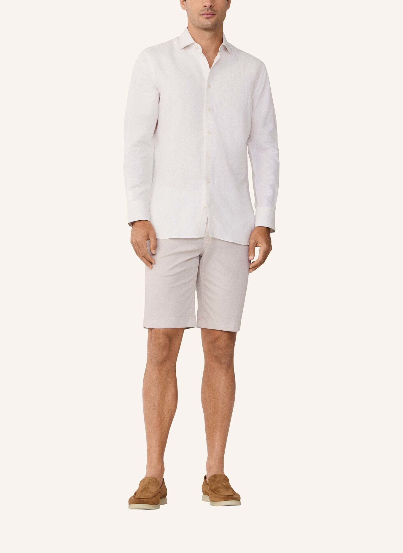 HACKETT LONDON Freizeithemd COT LIN SOLID: CREME
