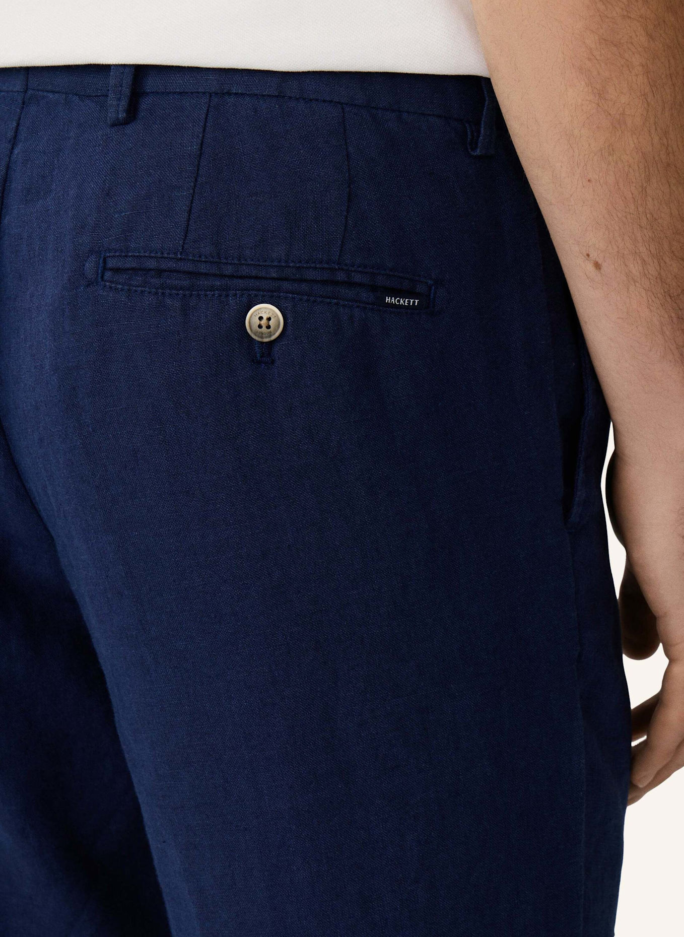 HACKETT LONDON Chino PD LINEN CHINO: DUNKELBLAU