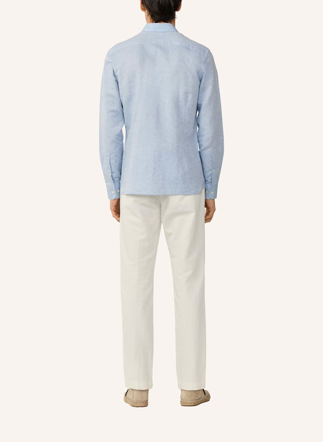 HACKETT LONDON Freizeithemd COT LIN SOLID: BLAU