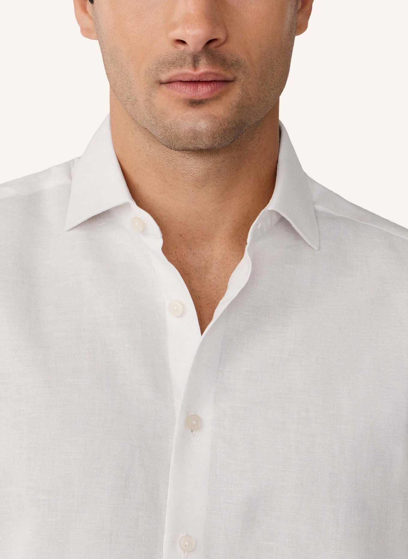 HACKETT LONDON Freizeithemd COT LIN SOLID: CREME