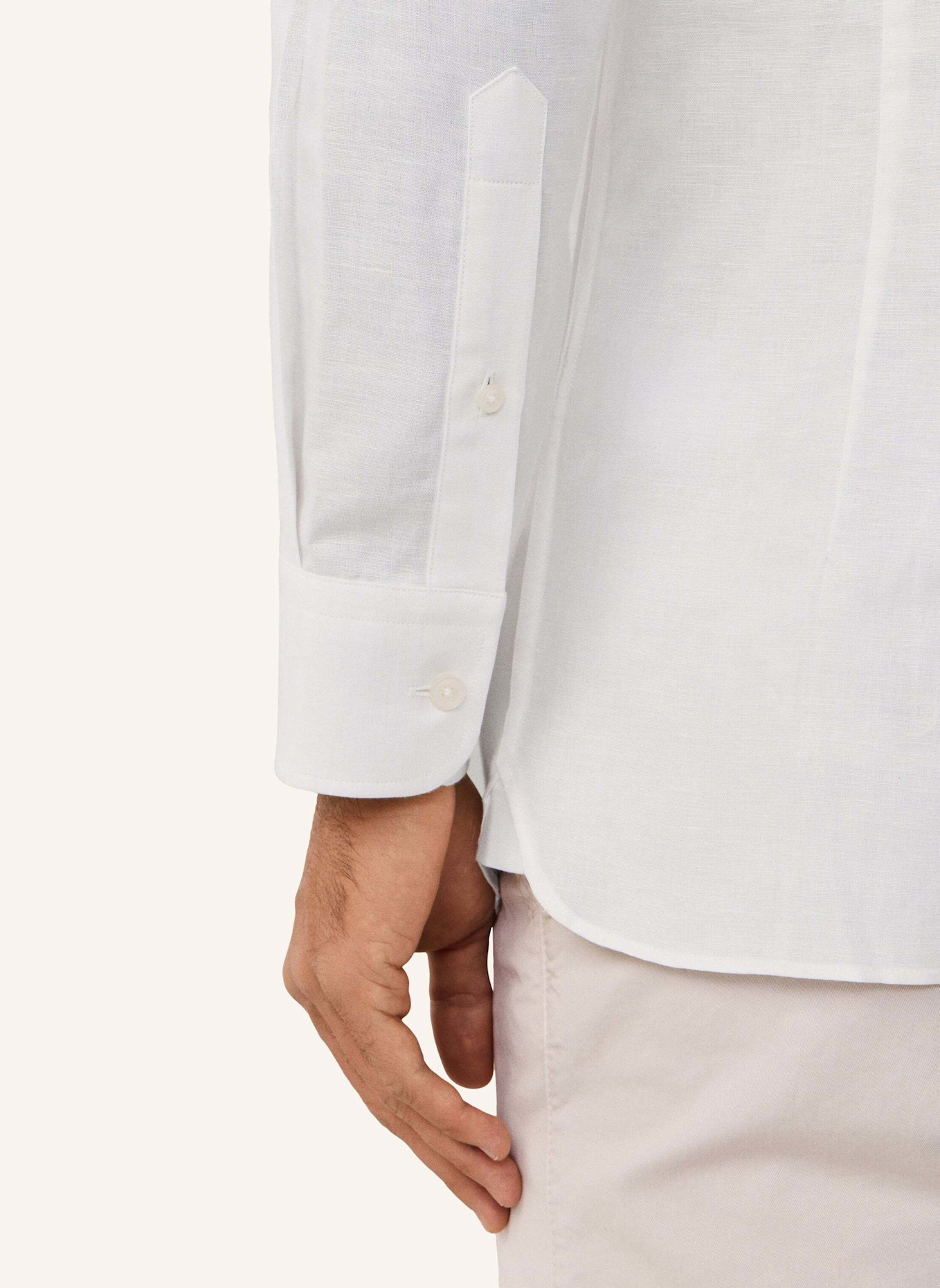HACKETT LONDON Freizeithemd COT LIN SOLID: CREME