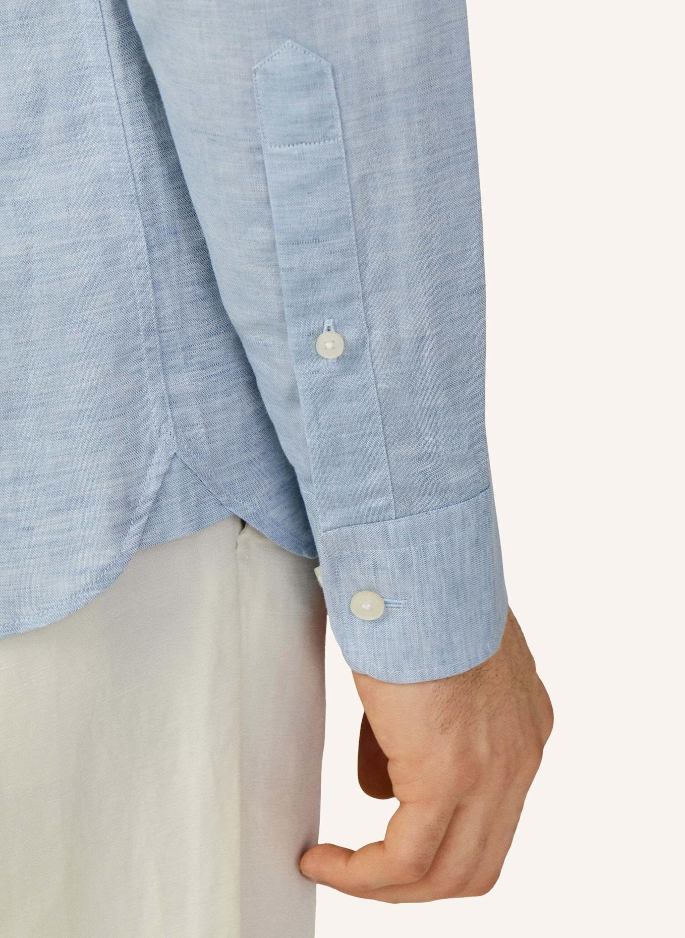 HACKETT LONDON Freizeithemd COT LIN SOLID: BLAU