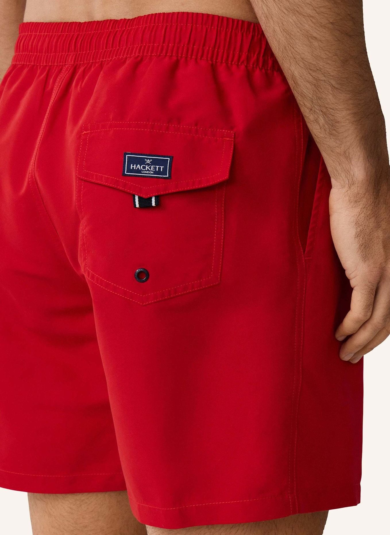 HACKETT LONDON Badeshorts ICON SOLID: ROT