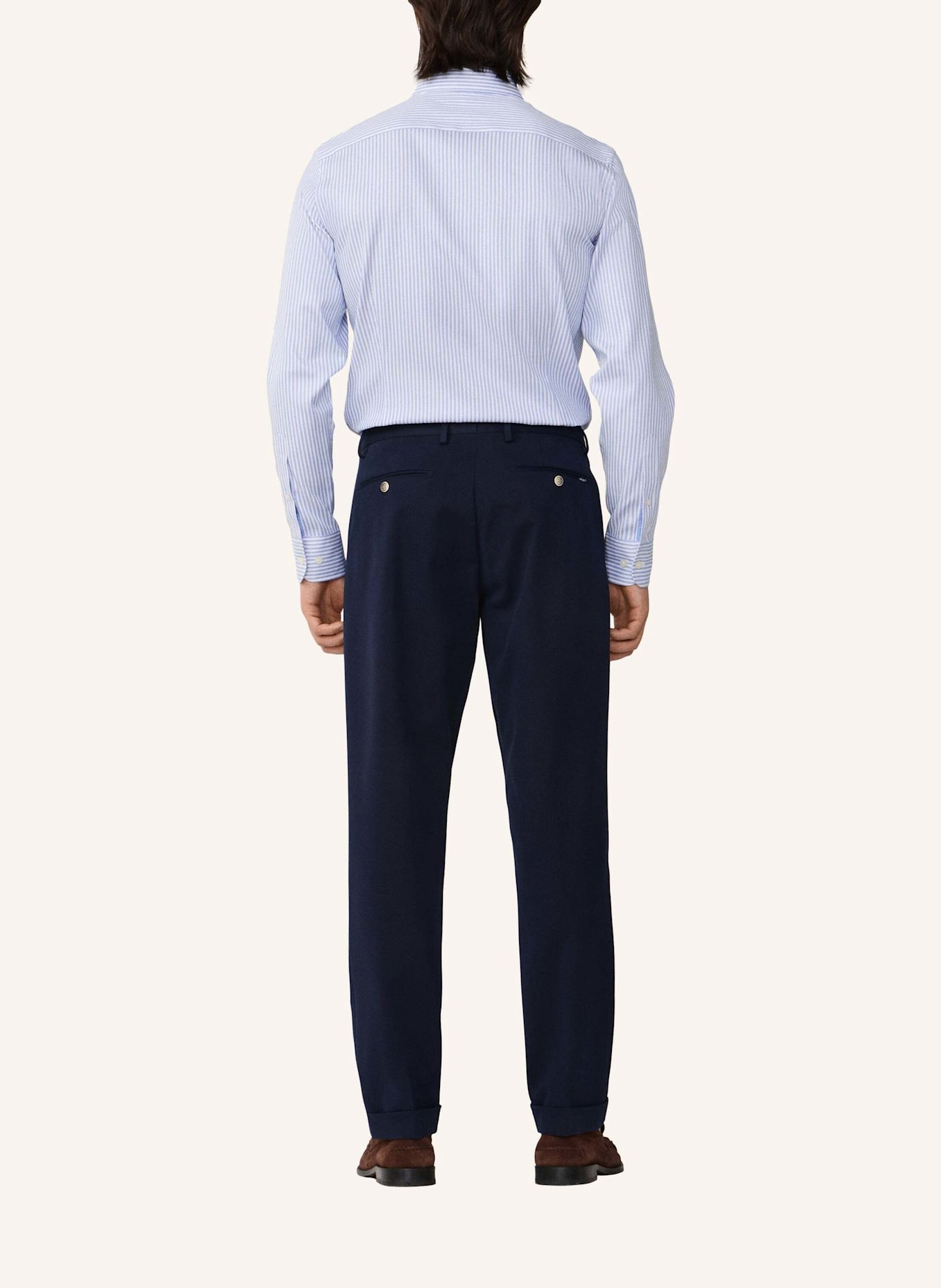 HACKETT LONDON Chino DOUBLE PLEAT CHINO: BLAU