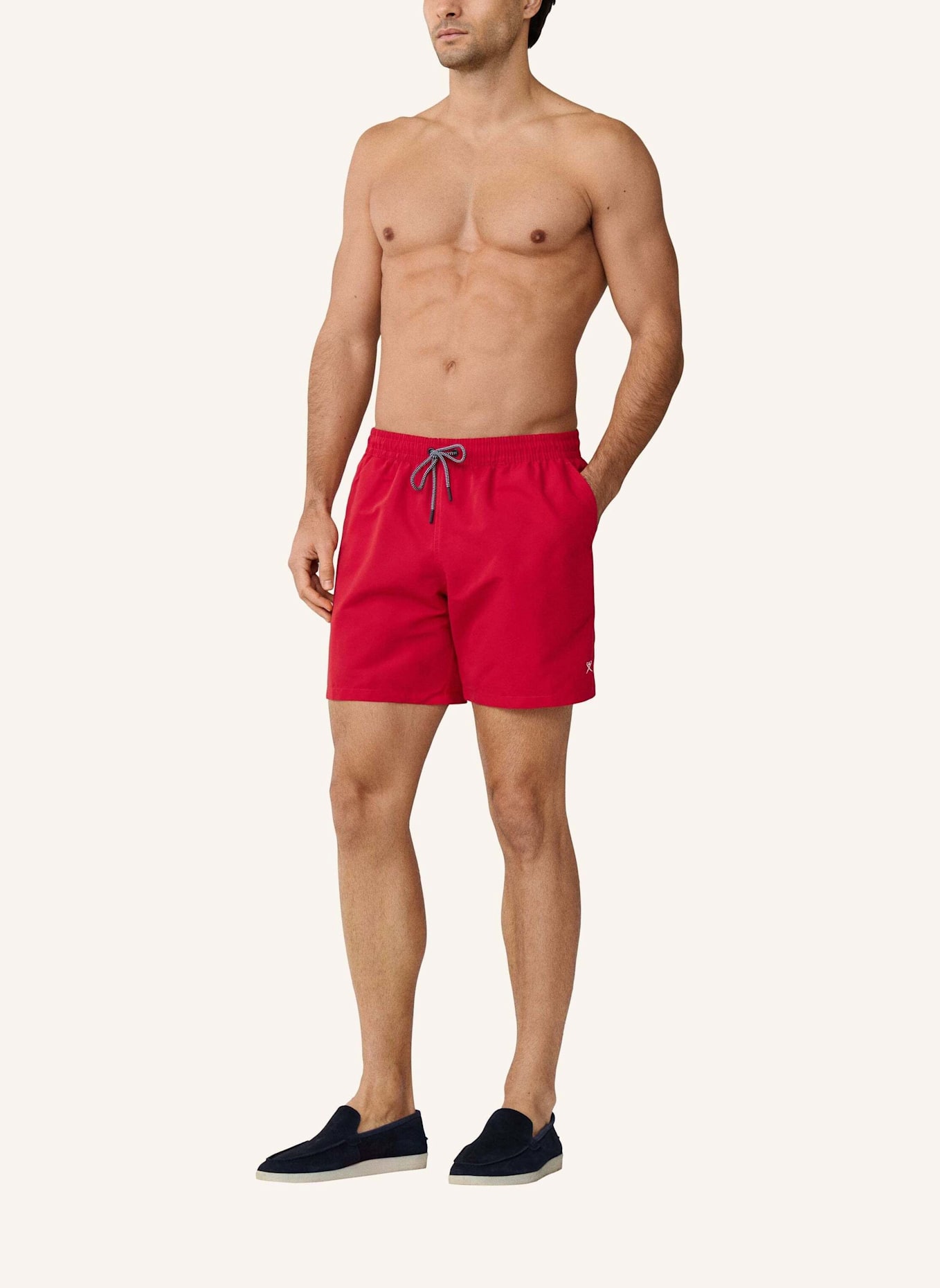 HACKETT LONDON Badeshorts ICON SOLID: ROT