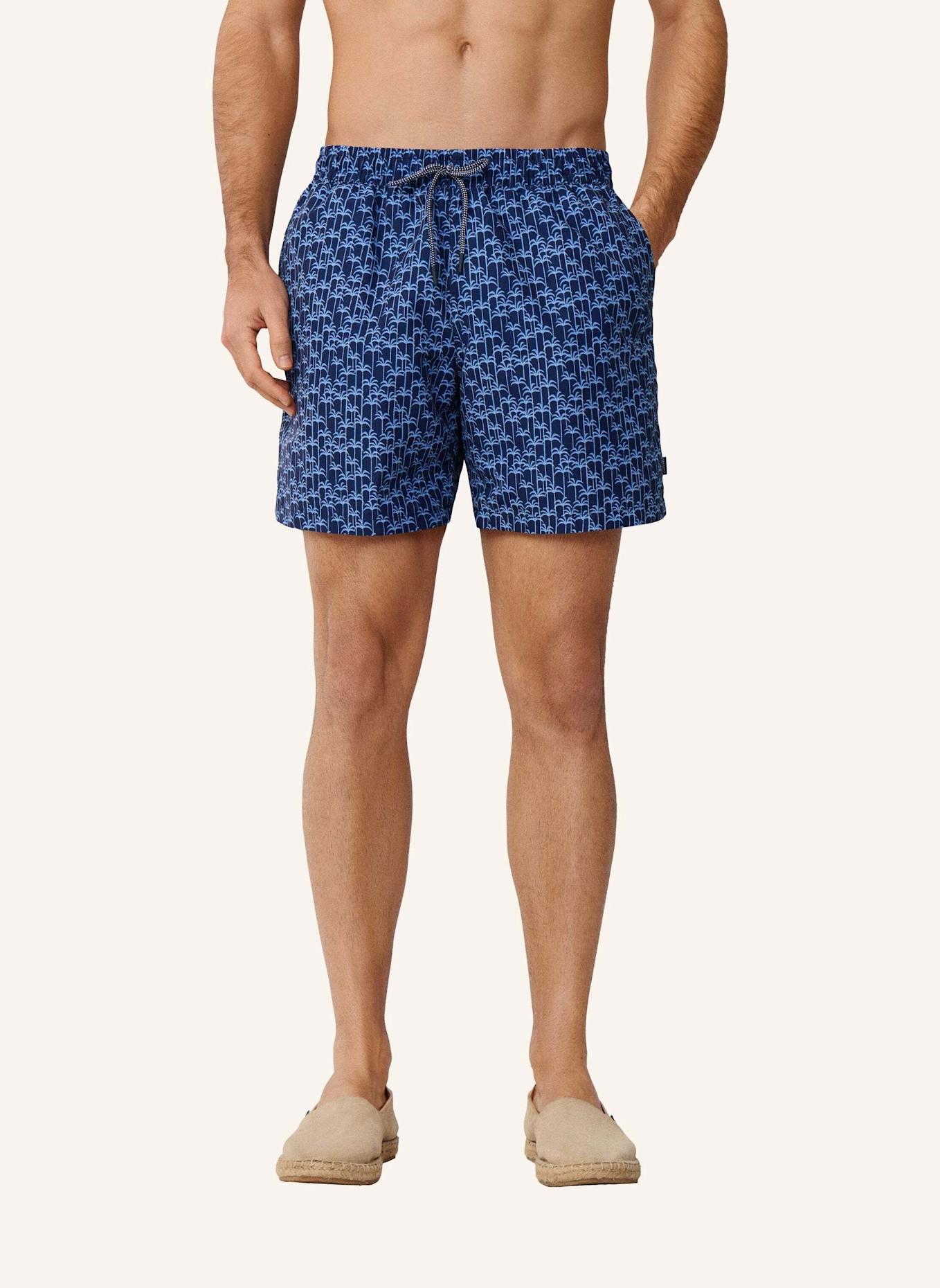 HACKETT LONDON Badeshorts PALMS: BLAU