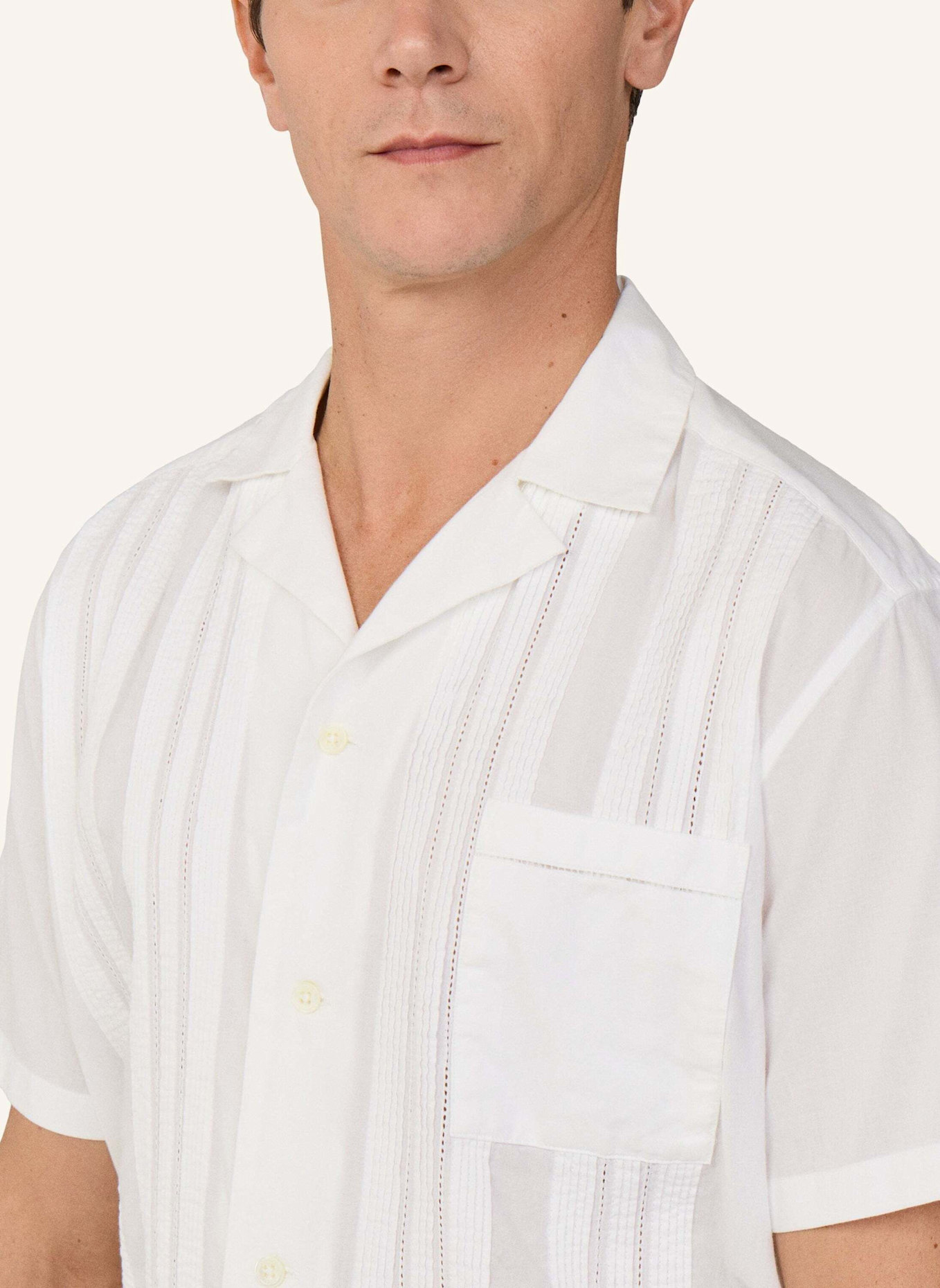 HACKETT LONDON Freizeithemd POPLIN CRUISE SS: WEISS