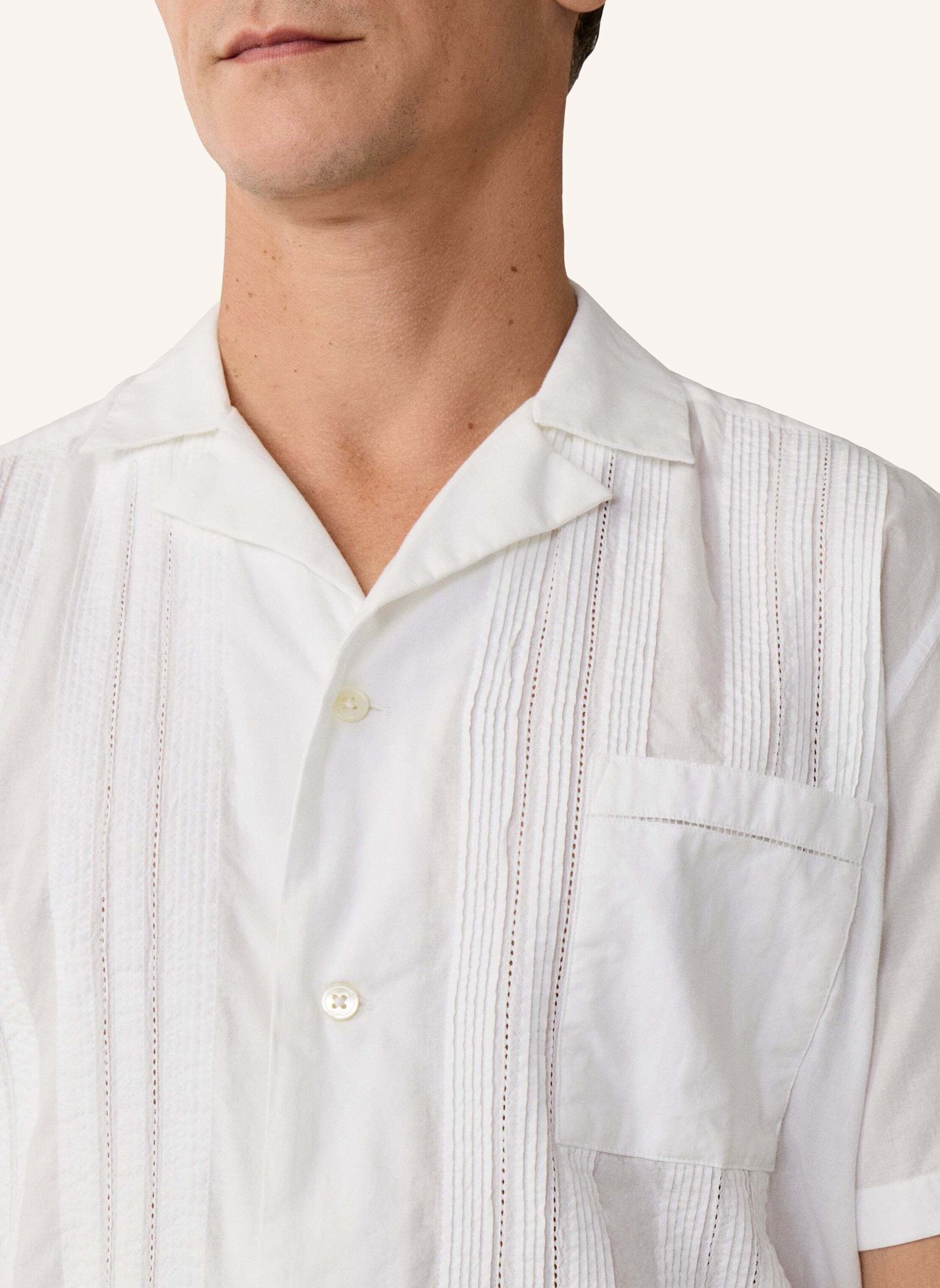 HACKETT LONDON Freizeithemd POPLIN CRUISE SS: WEISS