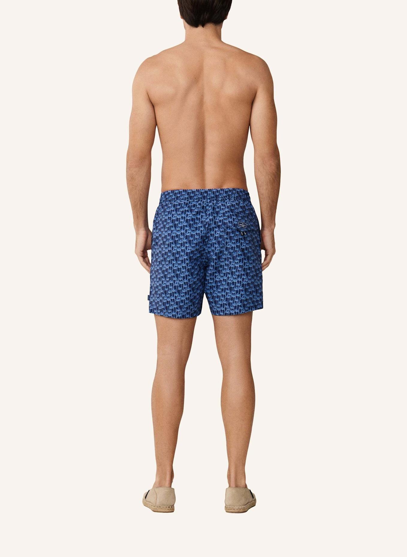 HACKETT LONDON Badeshorts PALMS: BLAU