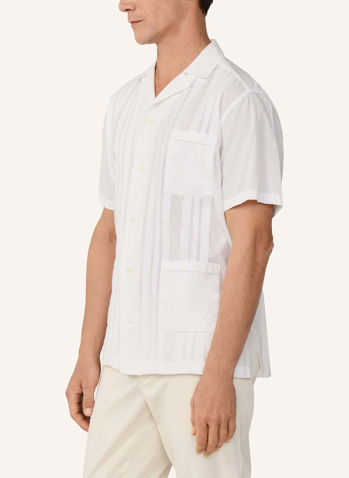 HACKETT LONDON Freizeithemd POPLIN CRUISE SS: WEISS