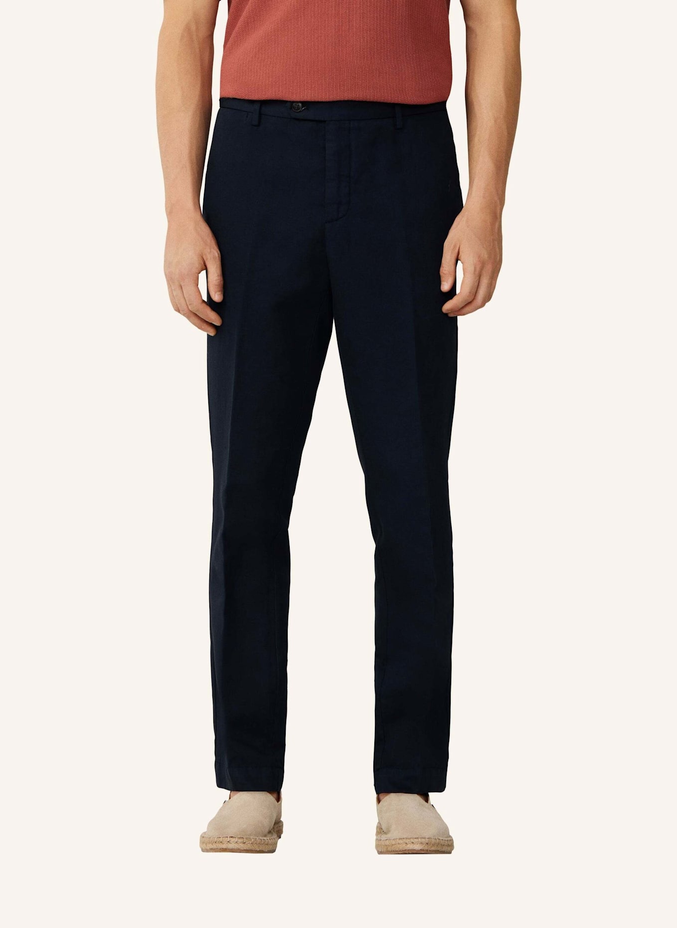 HACKETT LONDON Chino COTTON LINEN CHINO: BLAU