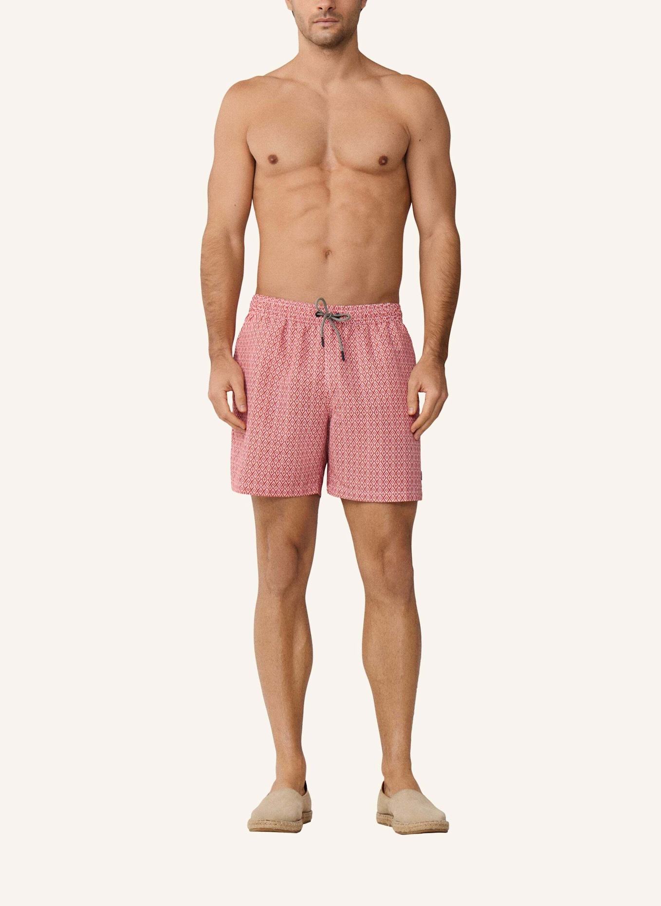 HACKETT LONDON Badeshorts CLAY: DUNKELROT