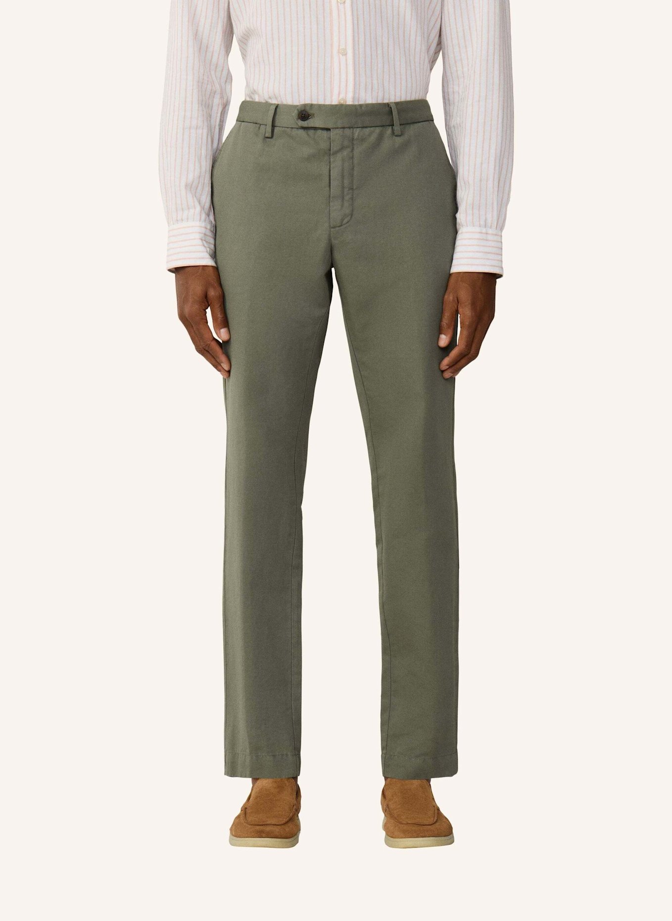 HACKETT LONDON Chino COTTON LINEN CHINO: GRÜN