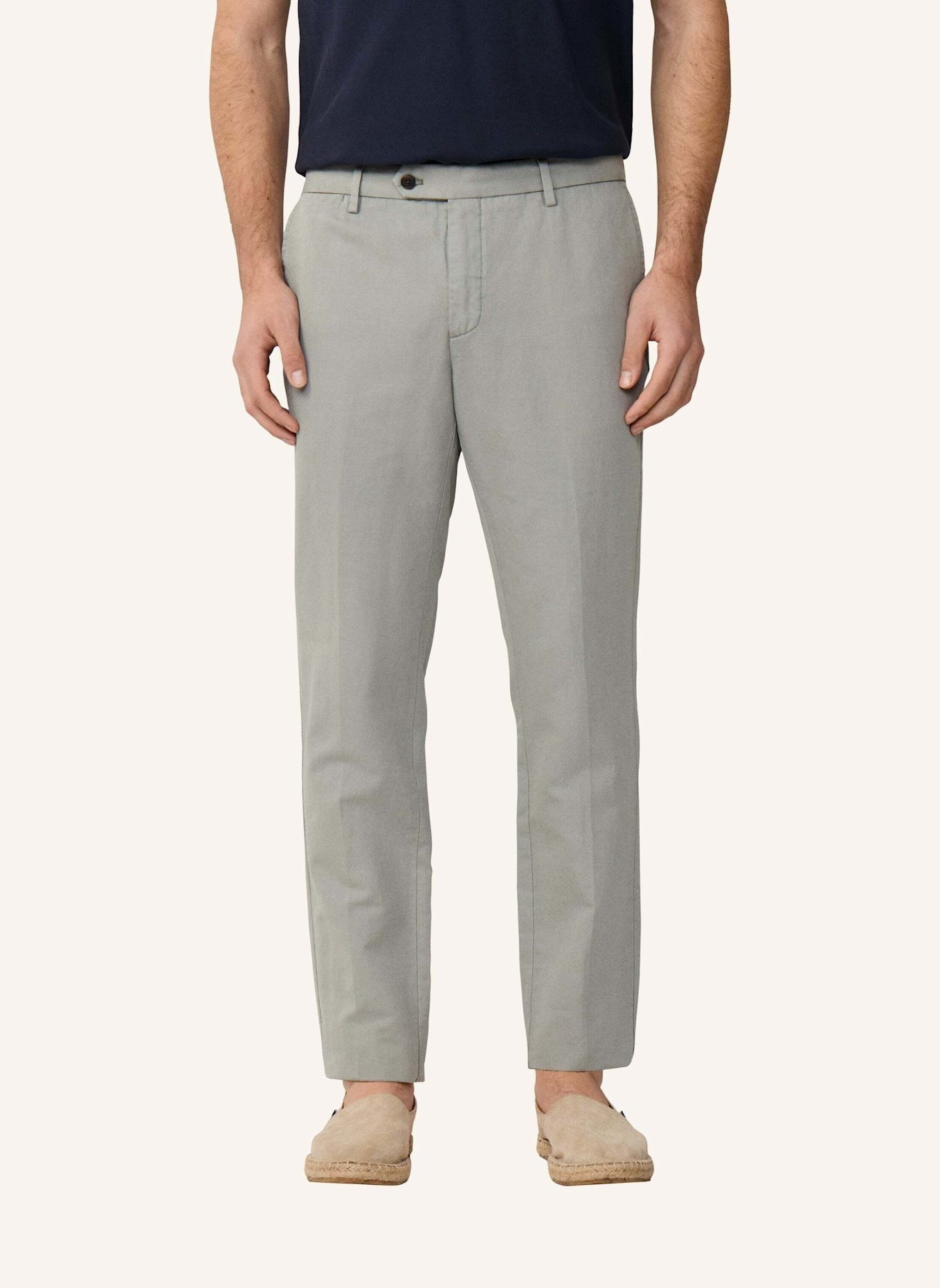 HACKETT LONDON Chino COTTON LINEN CHINO: GRAU