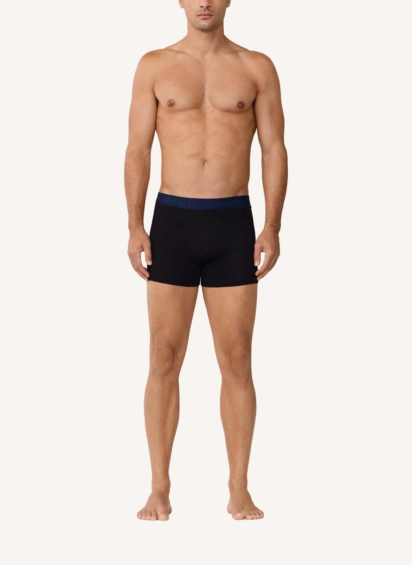 HACKETT LONDON Boxershort SOLID TK 3P: SCHWARZ