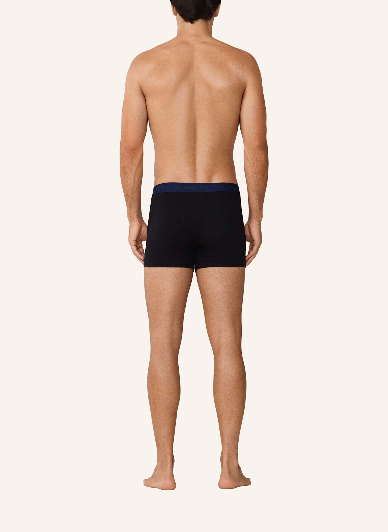 HACKETT LONDON Boxershort SOLID TK 3P: SCHWARZ