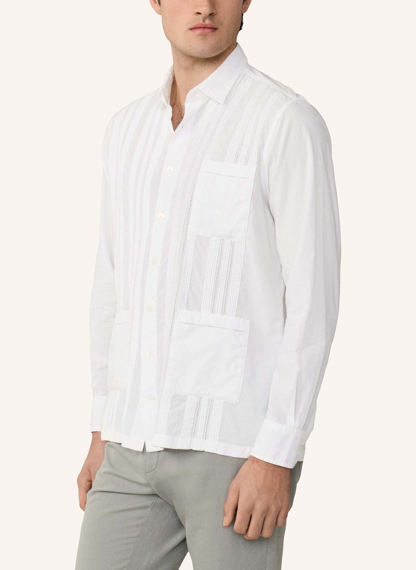 HACKETT LONDON Freizeithemd POPLIN CRUISE LS: WEISS