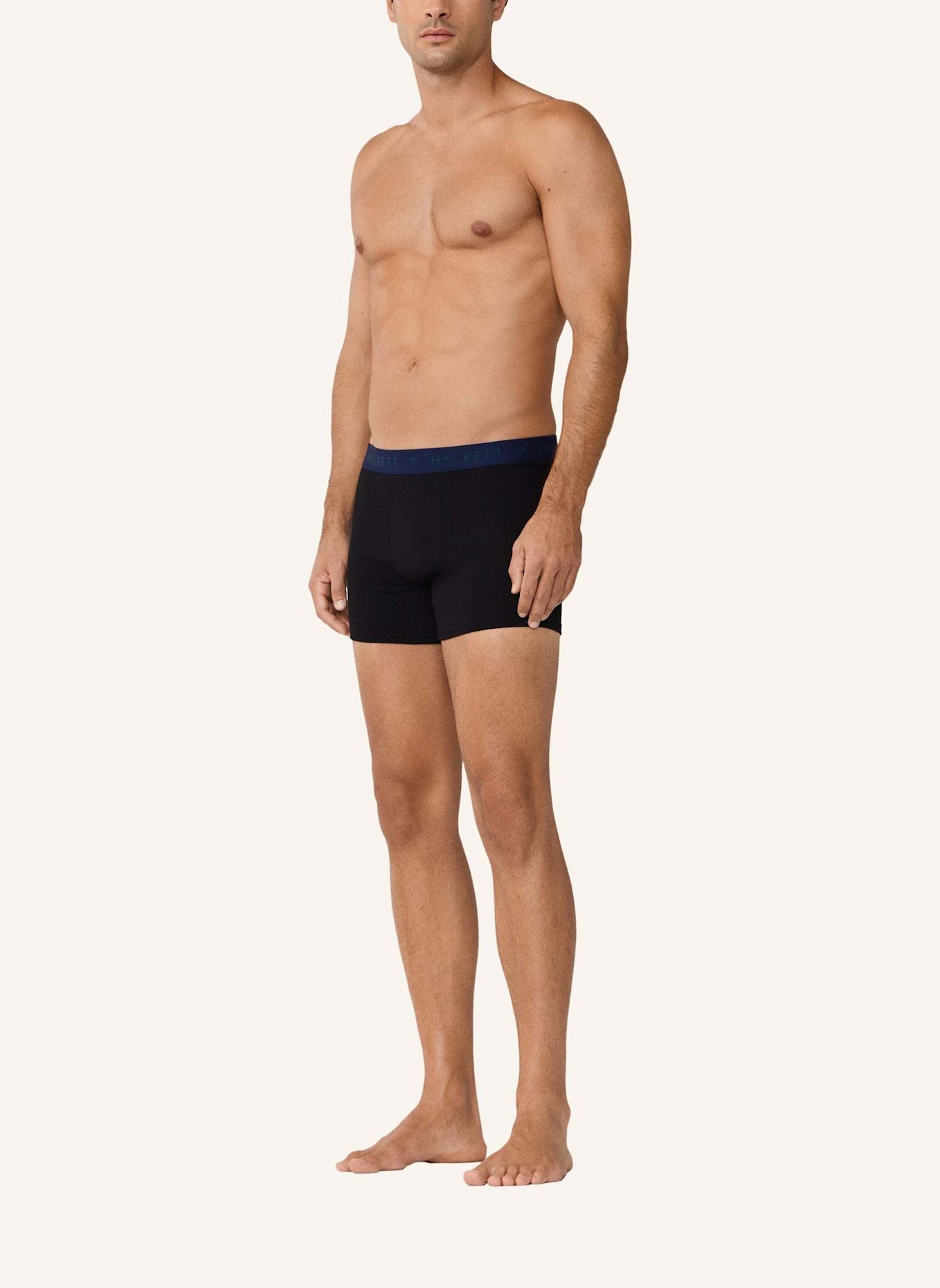 HACKETT LONDON Boxershort SOLID TK 3P: SCHWARZ
