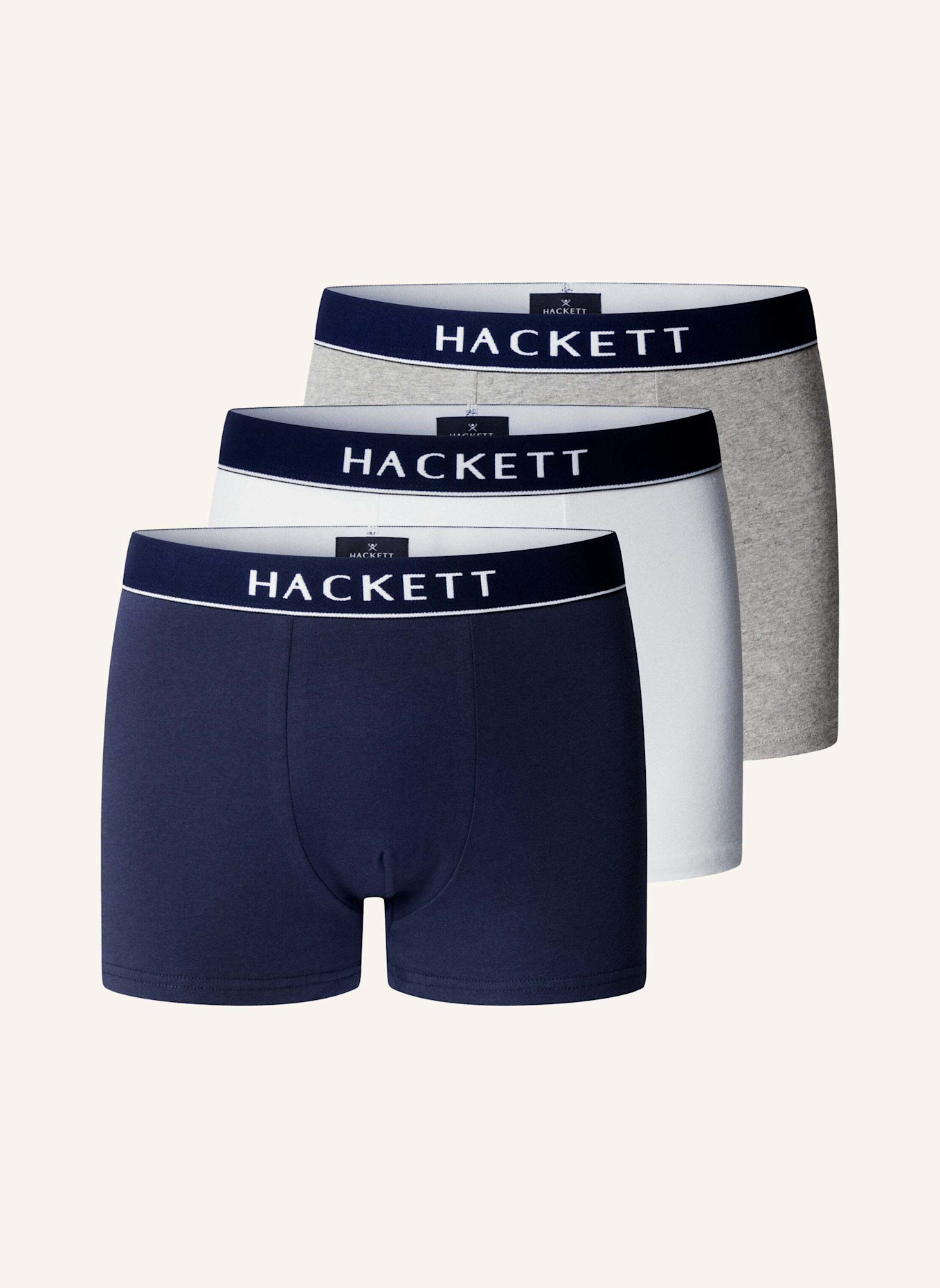 HACKETT LONDON Boxershort CORE COLOUR TK 3P: HELLGRAU