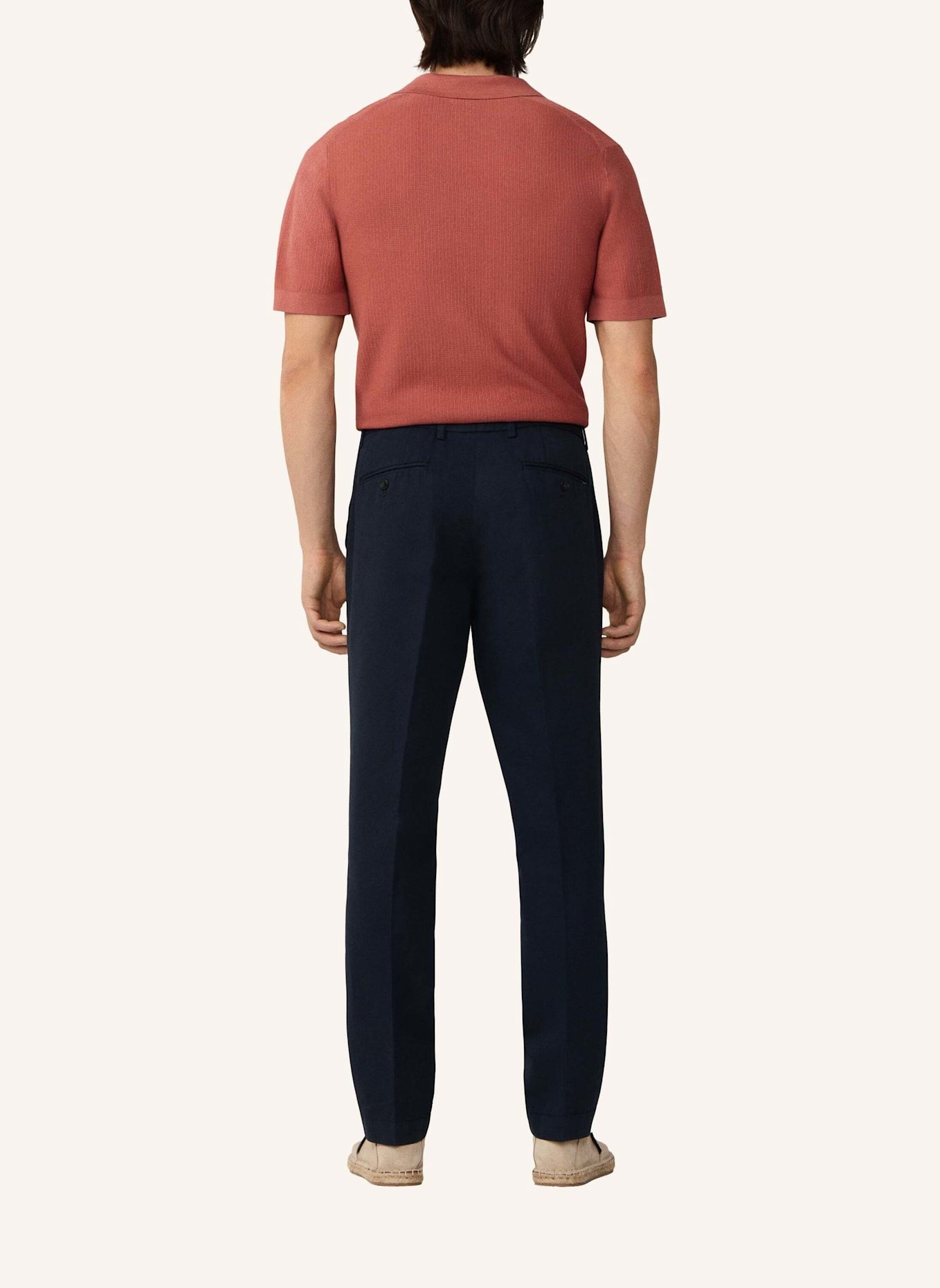 HACKETT LONDON Chino COTTON LINEN CHINO: BLAU