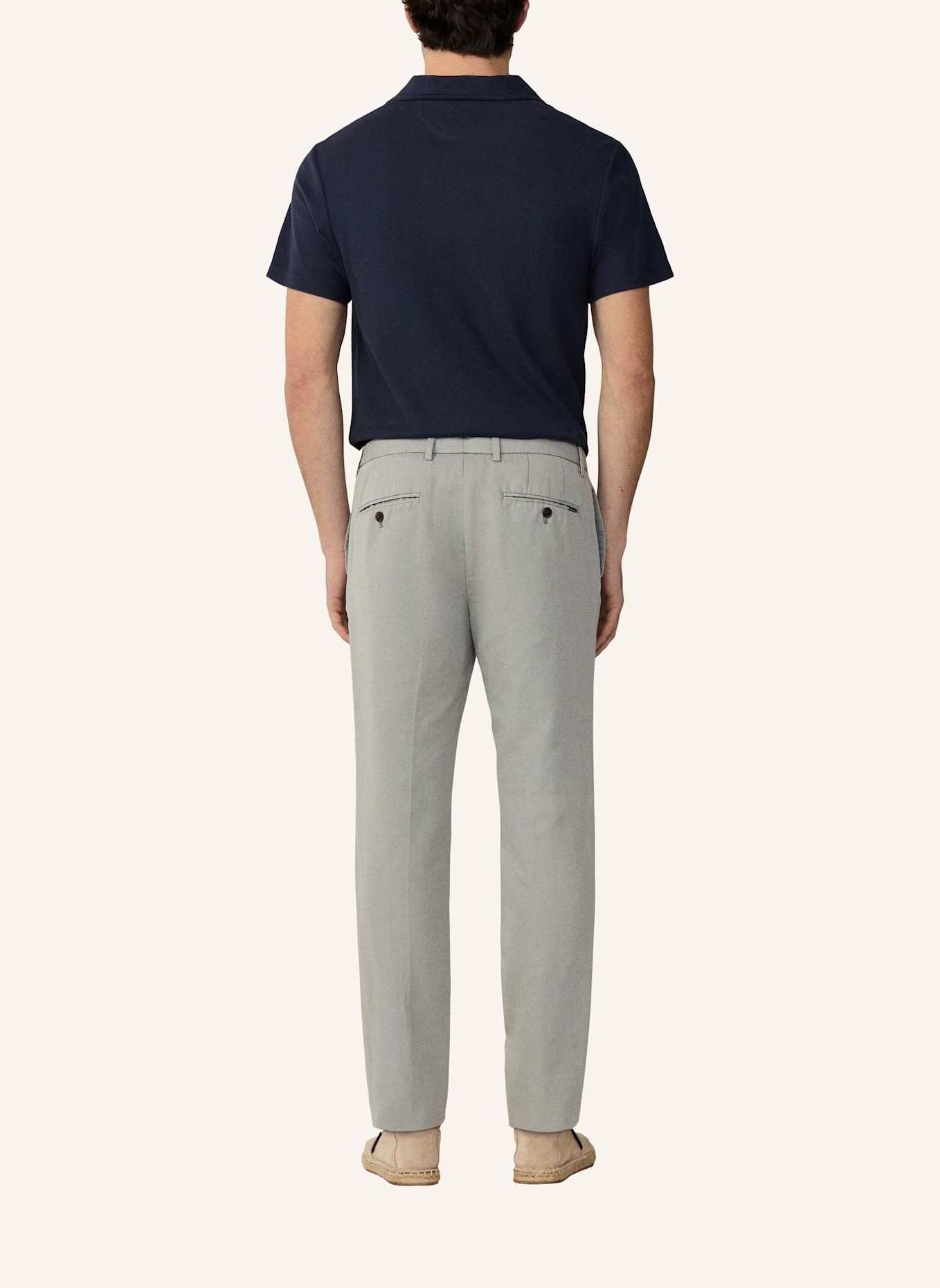HACKETT LONDON Chino COTTON LINEN CHINO: GRAU