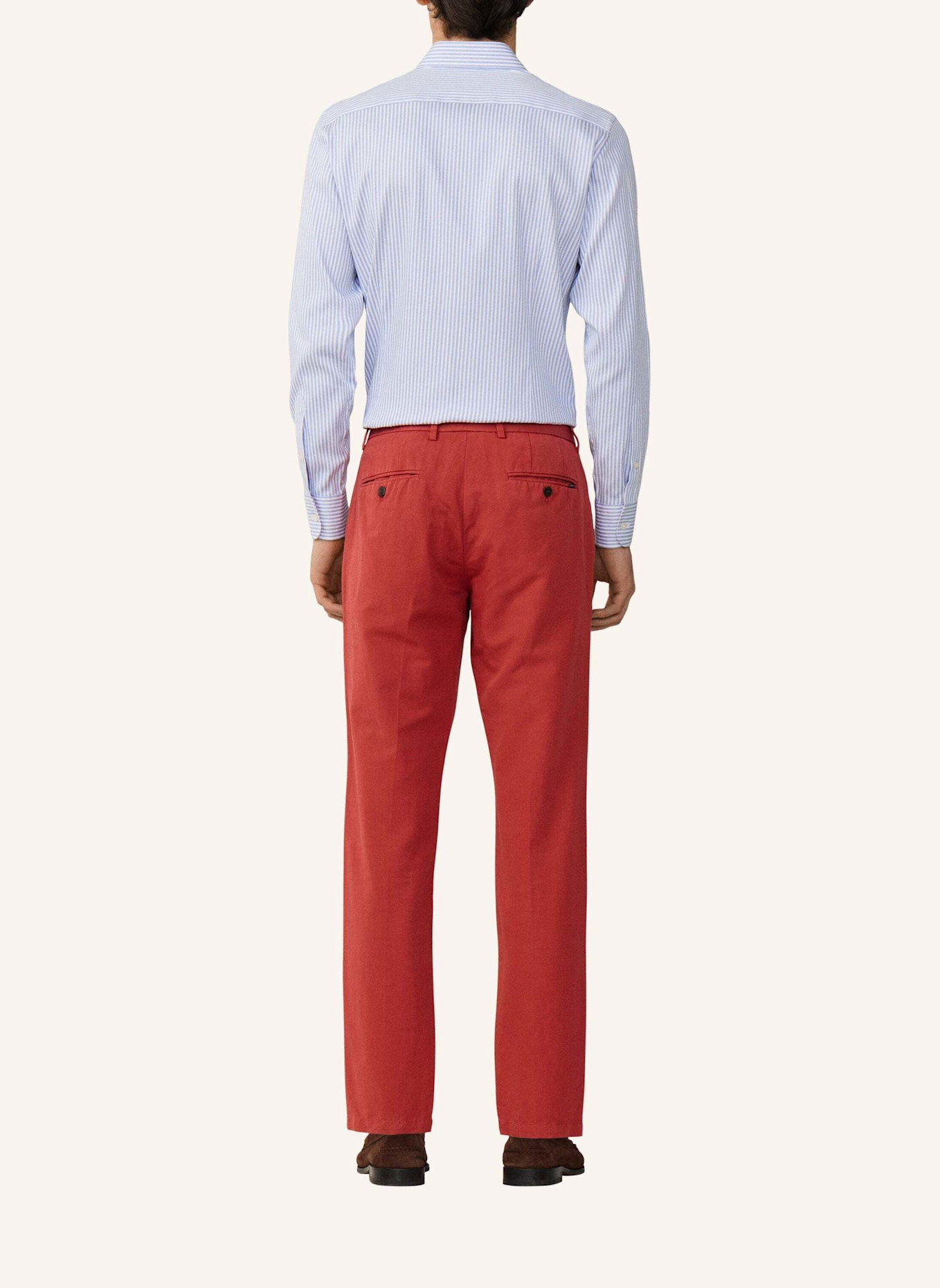 HACKETT LONDON Chino COTTON LINEN CHINO: ROT