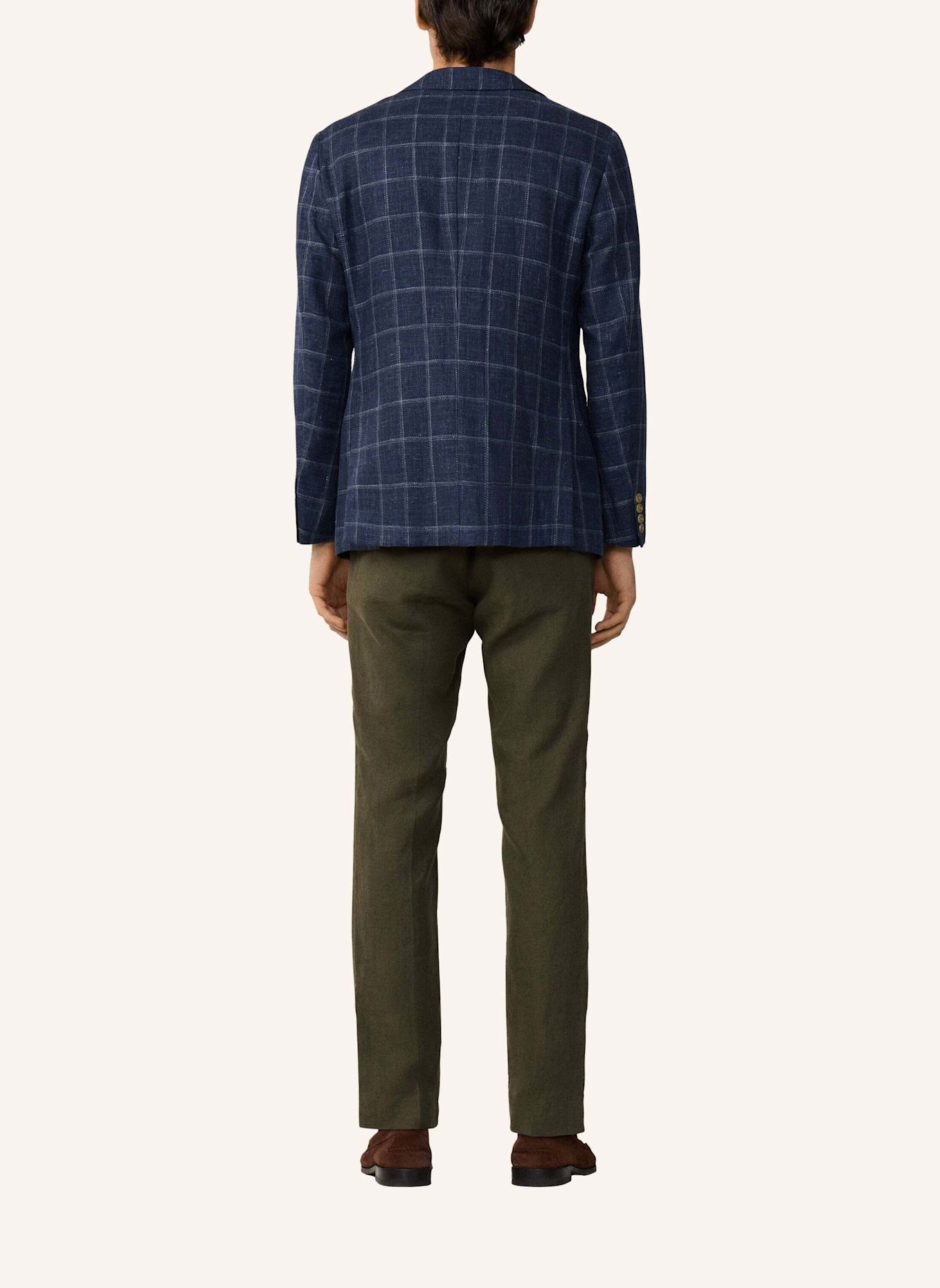 HACKETT LONDON Sakko LINEN COT FANCY WPANE: BLAU