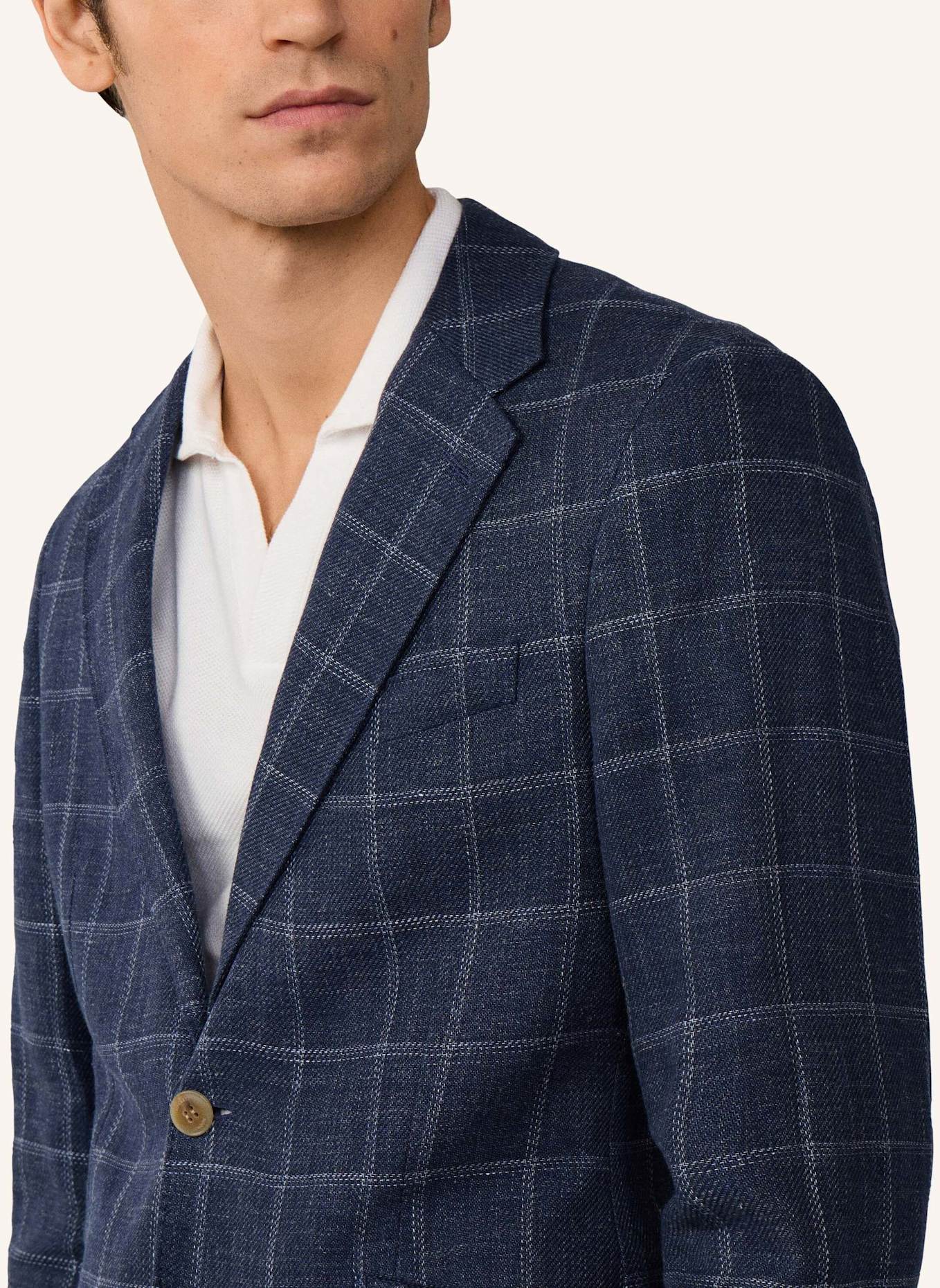 HACKETT LONDON Sakko LINEN COT FANCY WPANE: BLAU