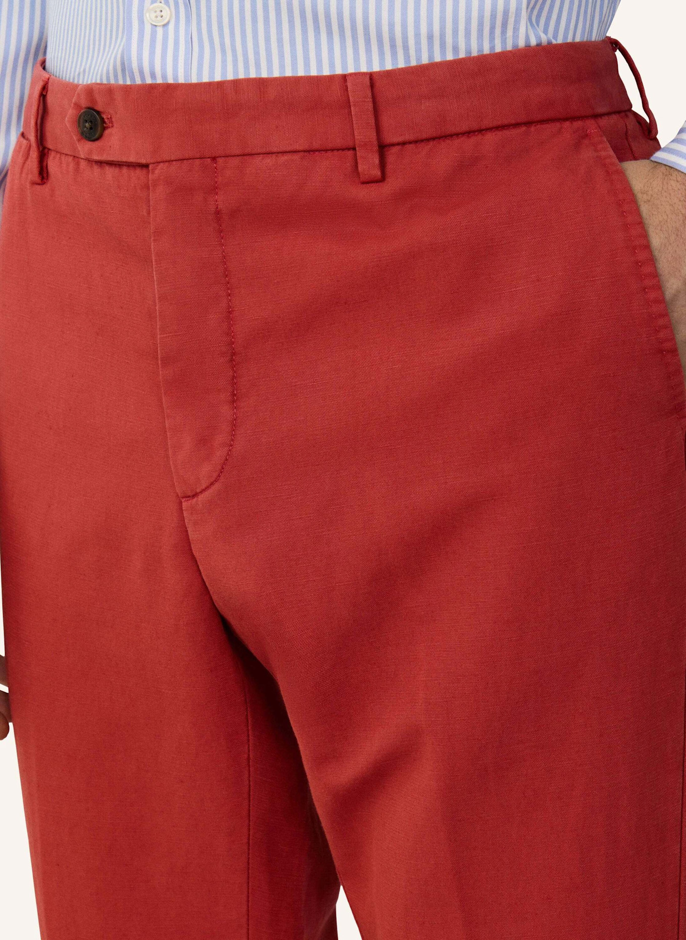 HACKETT LONDON Chino COTTON LINEN CHINO: ROT
