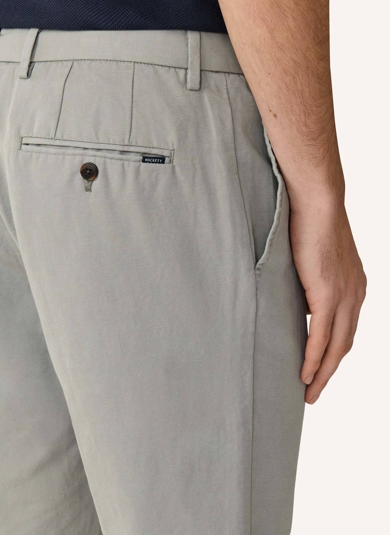 HACKETT LONDON Chino COTTON LINEN CHINO: GRAU