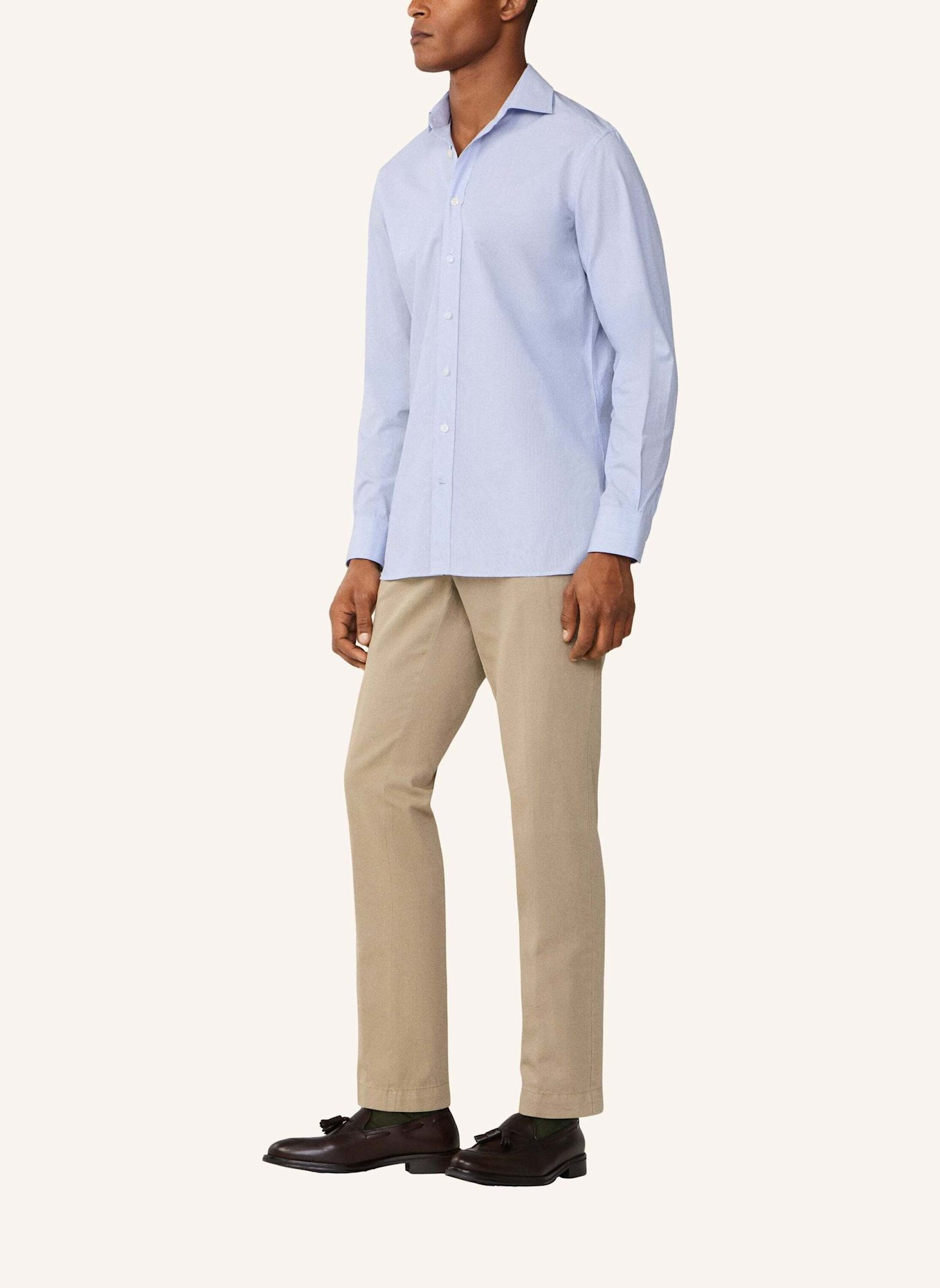 HACKETT LONDON Chino COTTON LINEN CHINO: BEIGE