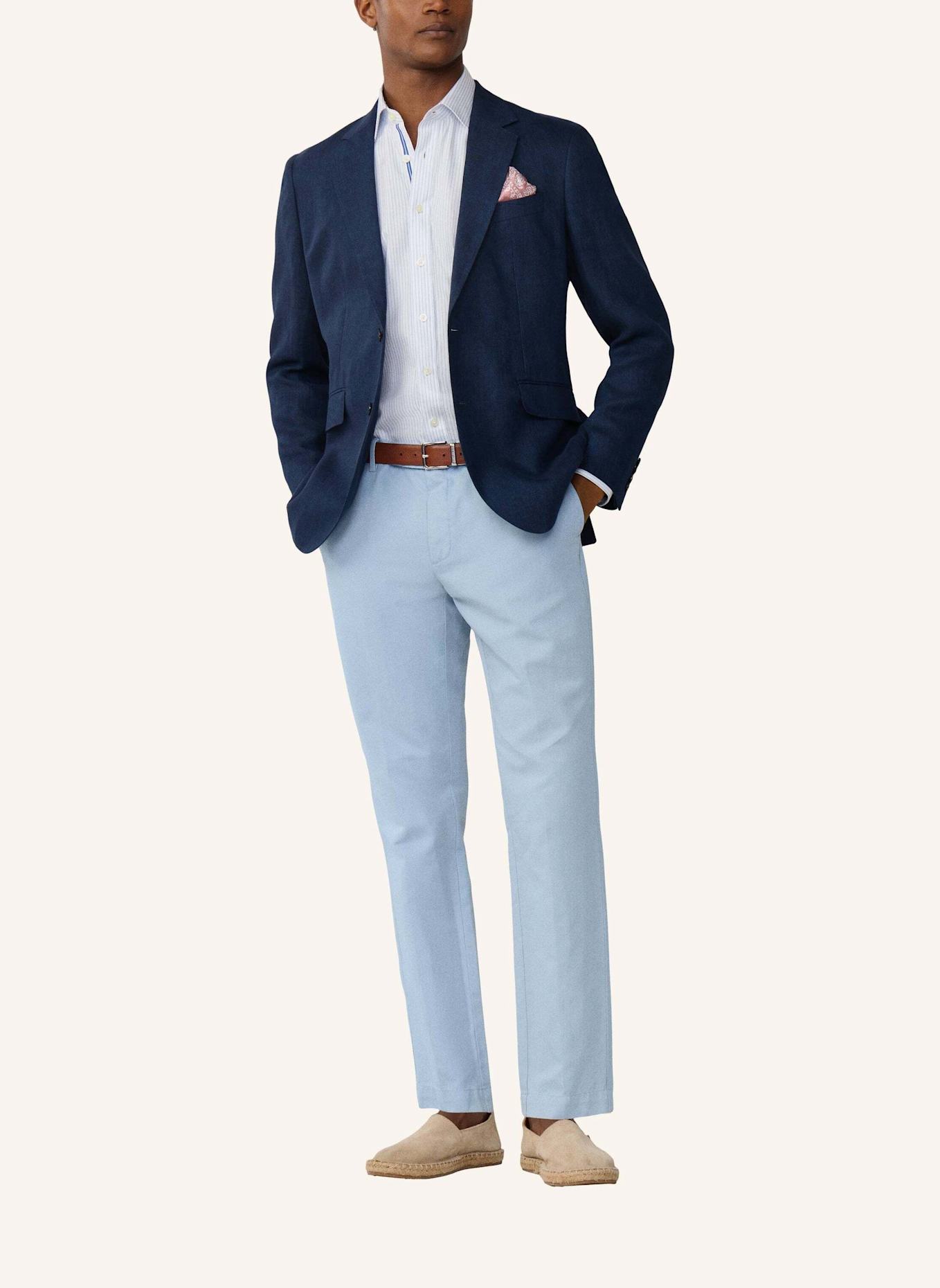 HACKETT LONDON Chino COTTON LINEN CHINO: BLAU