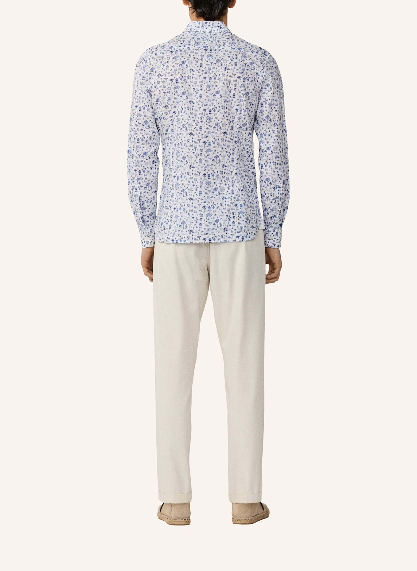 HACKETT LONDON Freizeithemd ISLAND PRINT: BLAU