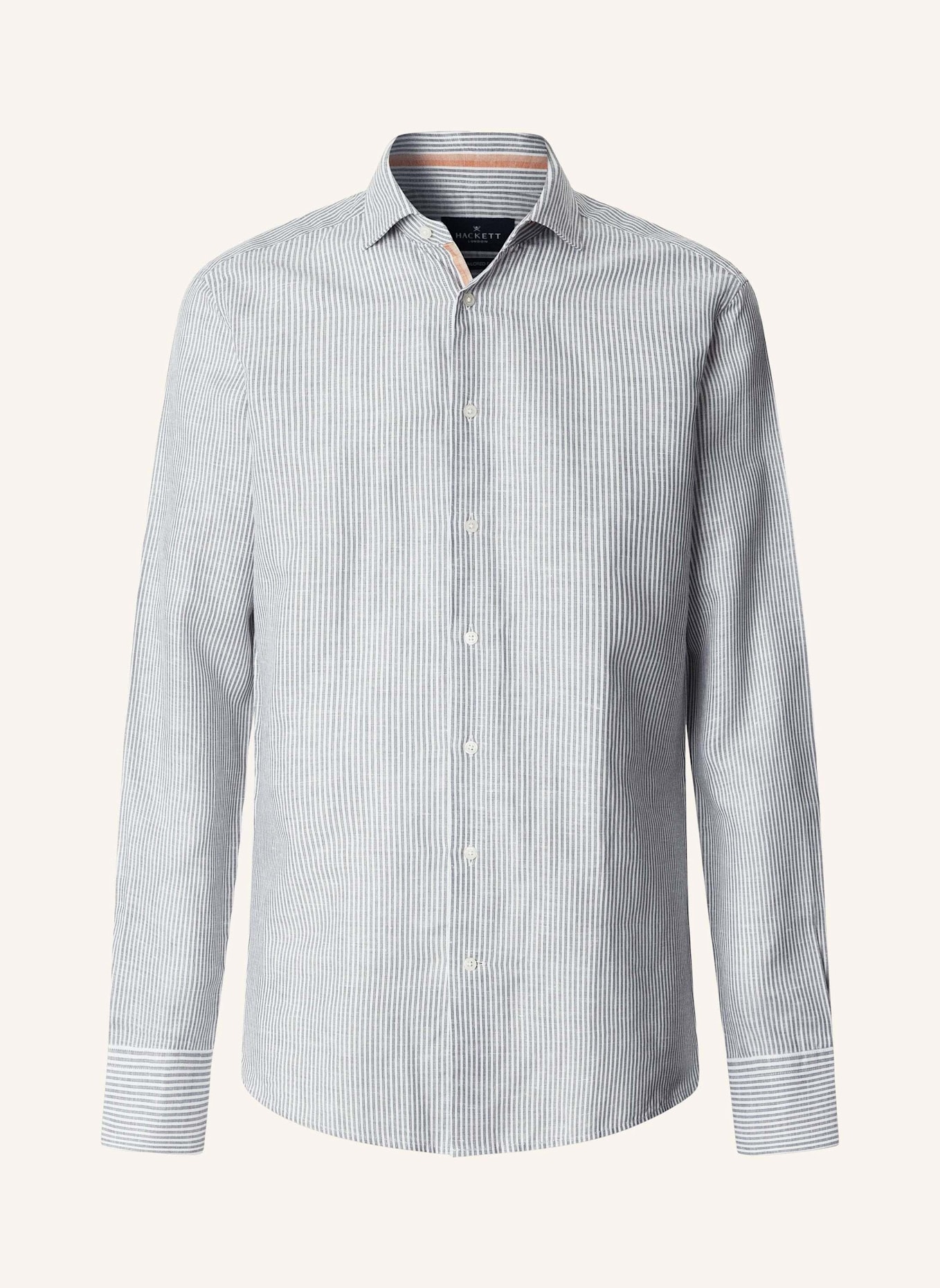 HACKETT LONDON Freizeithemd BENGAL COT LIN ENG STR: GRÜN