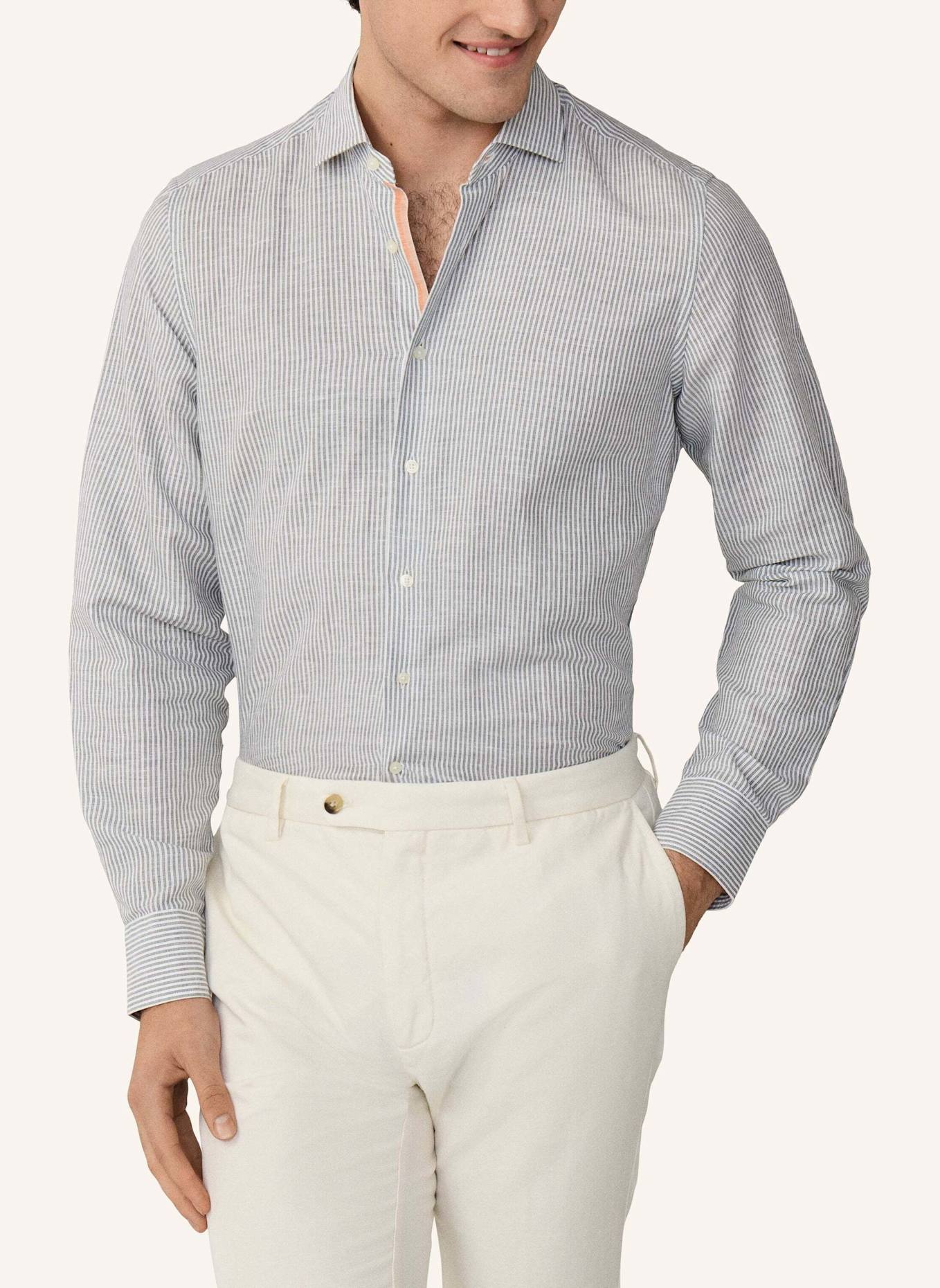 HACKETT LONDON Freizeithemd BENGAL COT LIN ENG STR: GRÜN