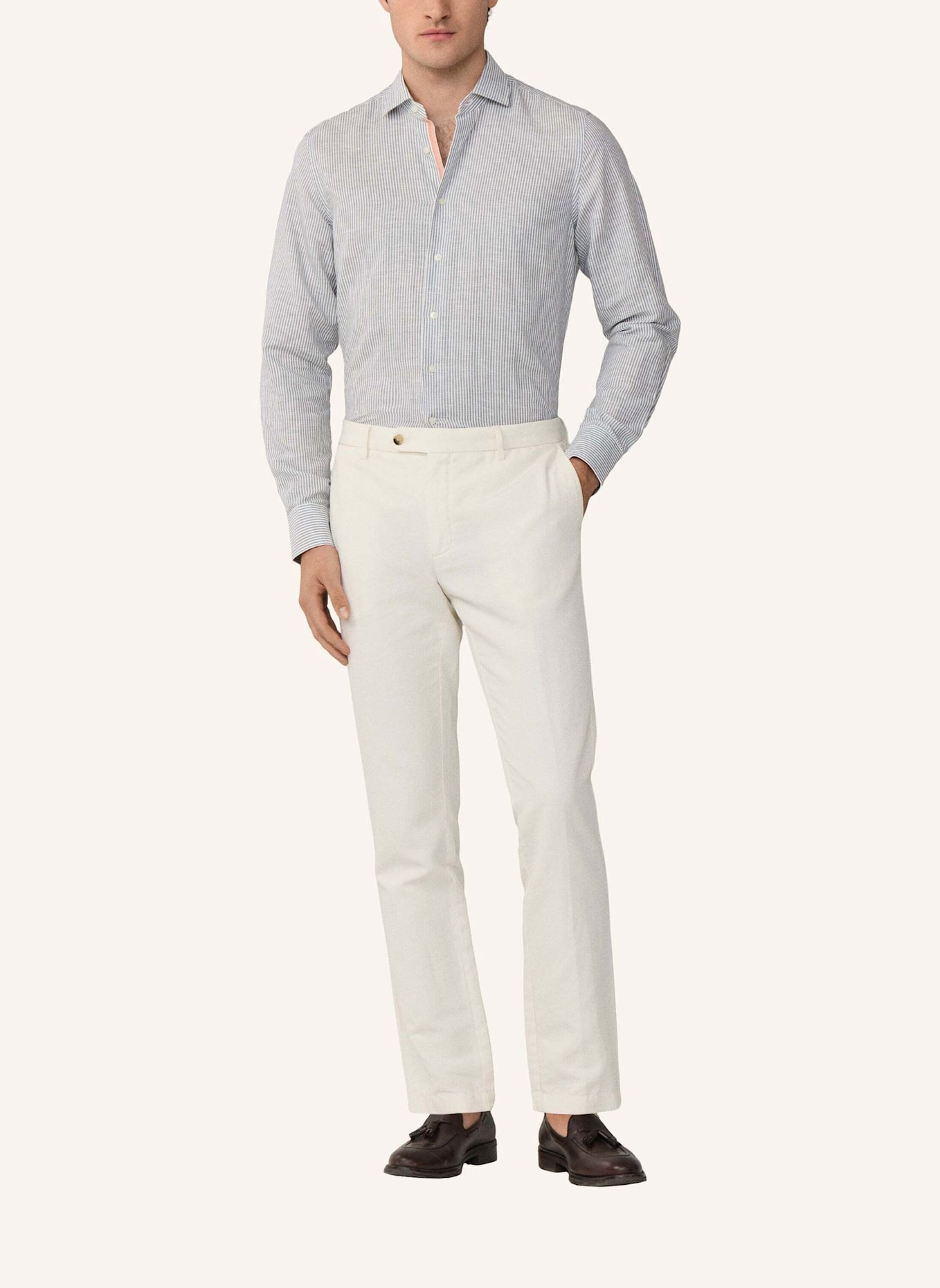 HACKETT LONDON Freizeithemd BENGAL COT LIN ENG STR: GRÜN