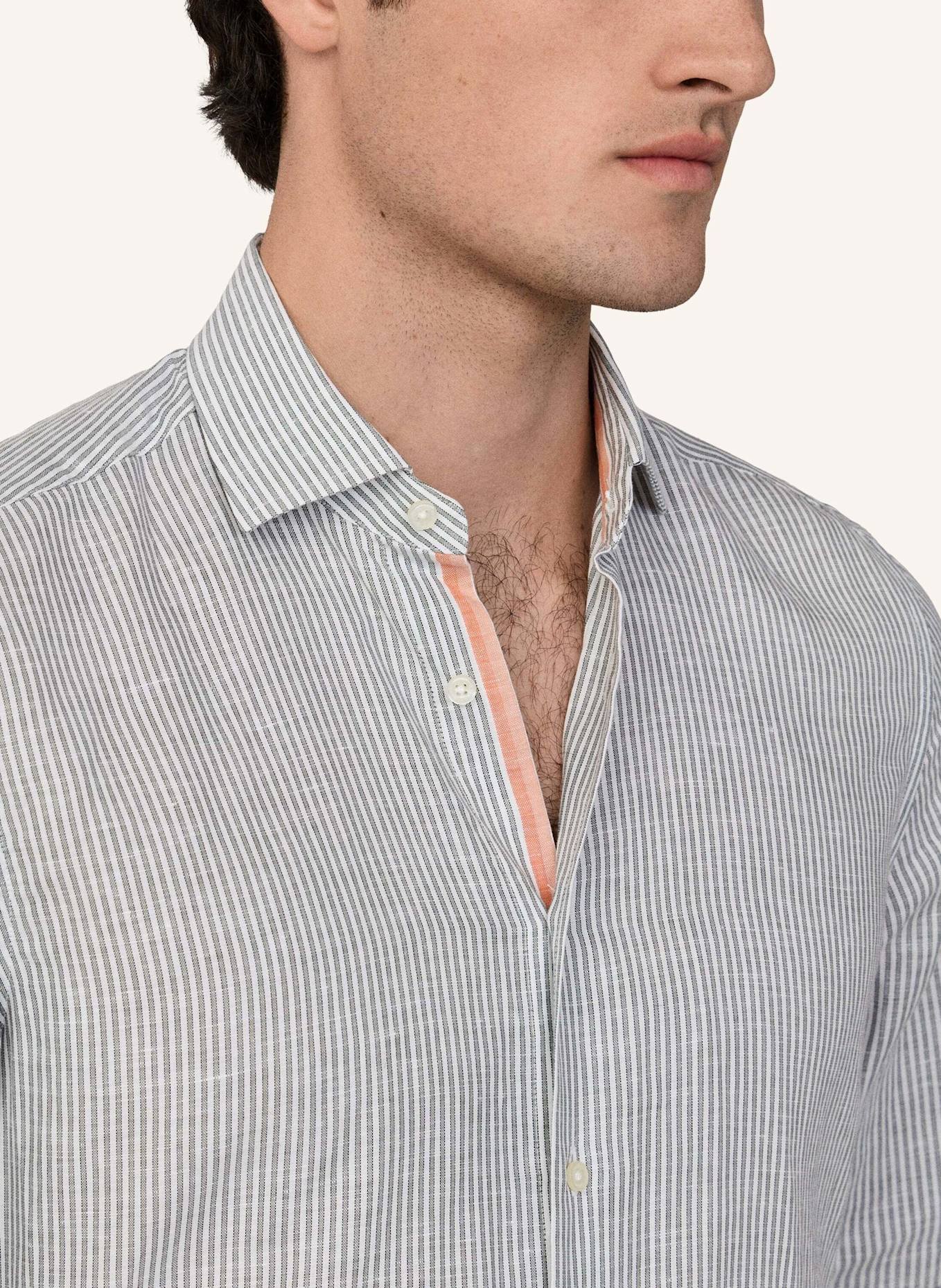 HACKETT LONDON Freizeithemd BENGAL COT LIN ENG STR: GRÜN