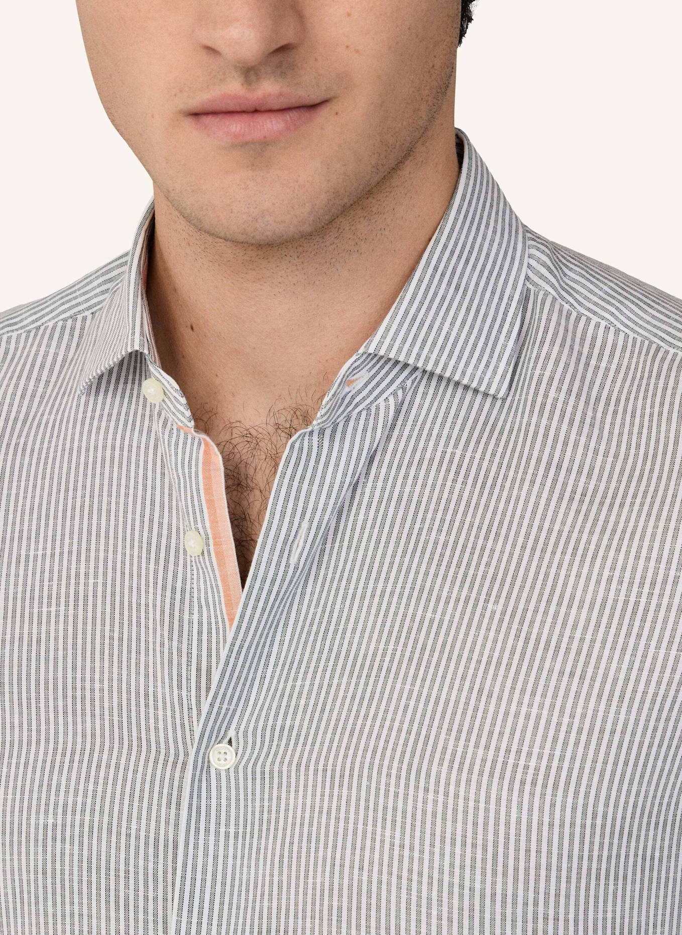 HACKETT LONDON Freizeithemd BENGAL COT LIN ENG STR: GRÜN